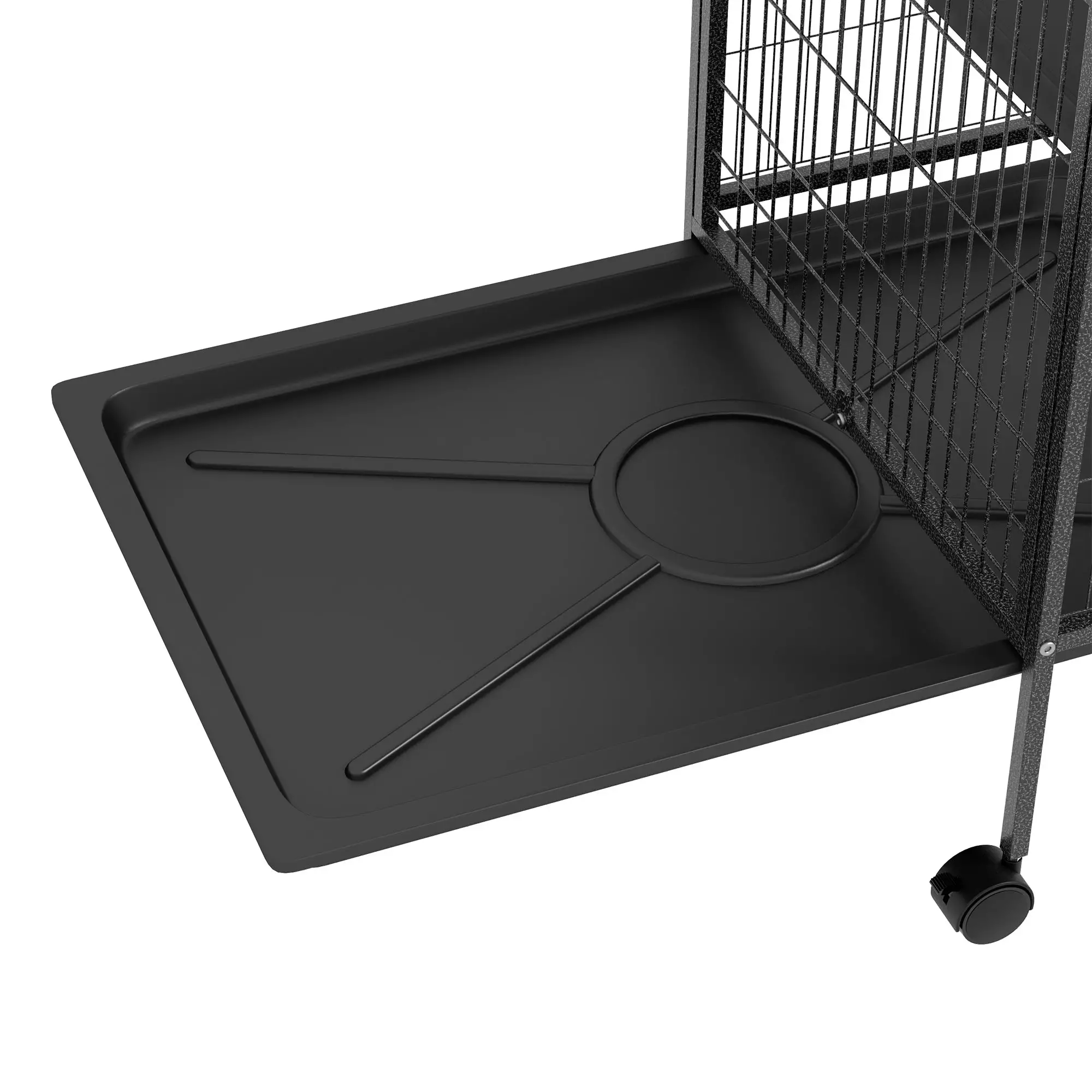 6-Tier Rolling Small Animal Cage, Rabbit Ferret Cage, Charcoal Grey - Image 10