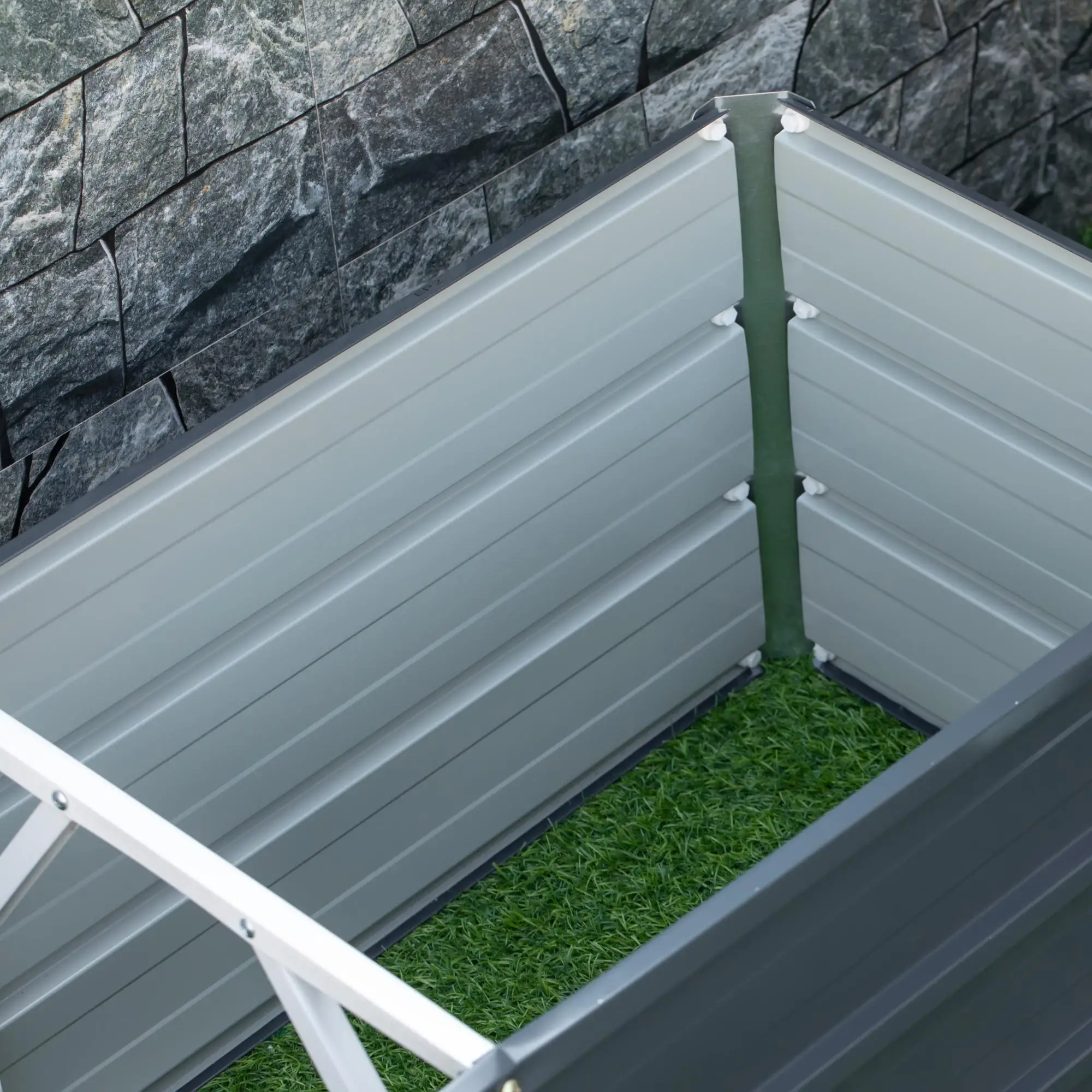 6' x 1.5' x 1.3' Galvanized Raised Garden Bed, Elevated Metal Planter Box, Dark Grey - Image 9