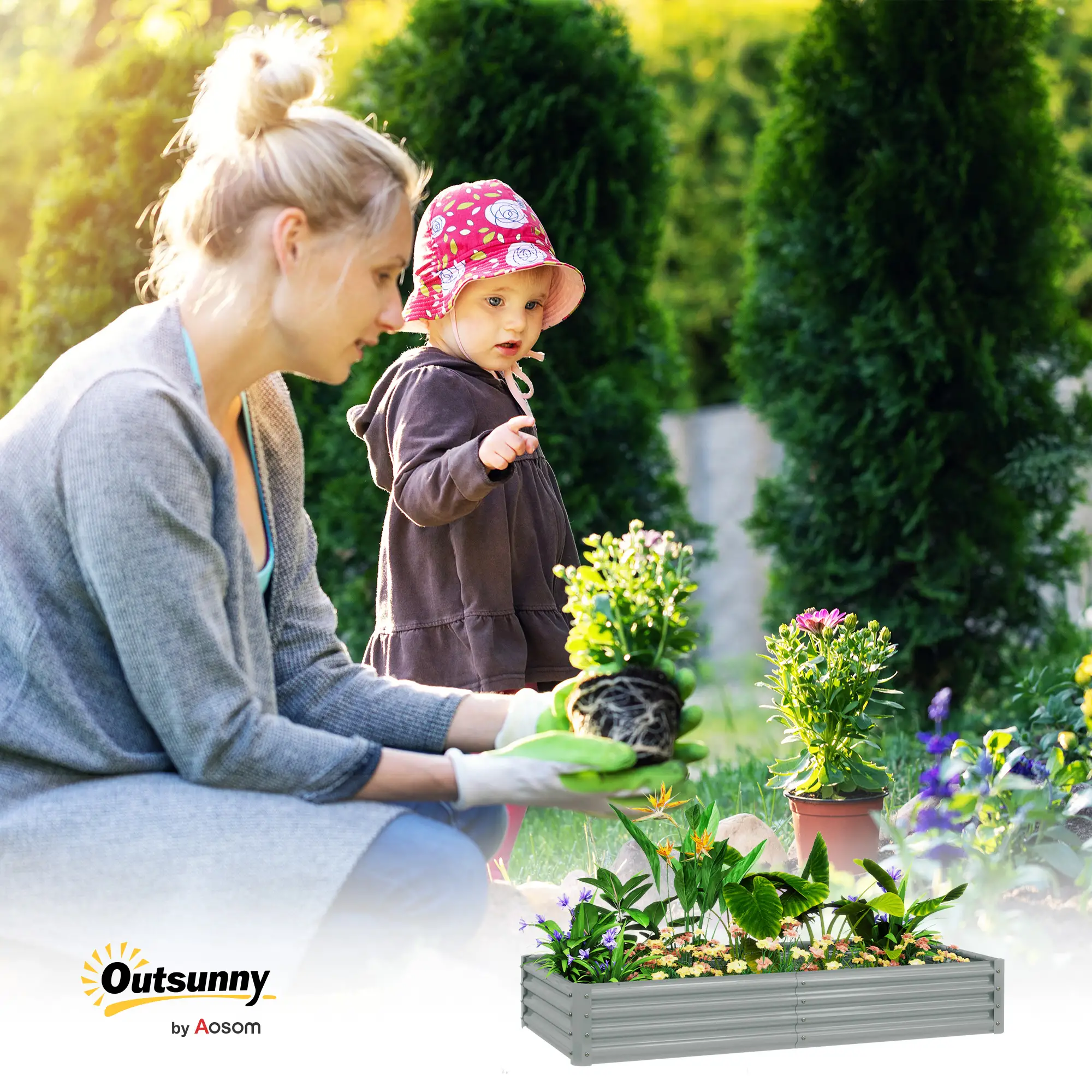 6 x 3 x 1ft Galvanized Raised Garden Bed, Outdoor Planter Box, Silver - Image 10