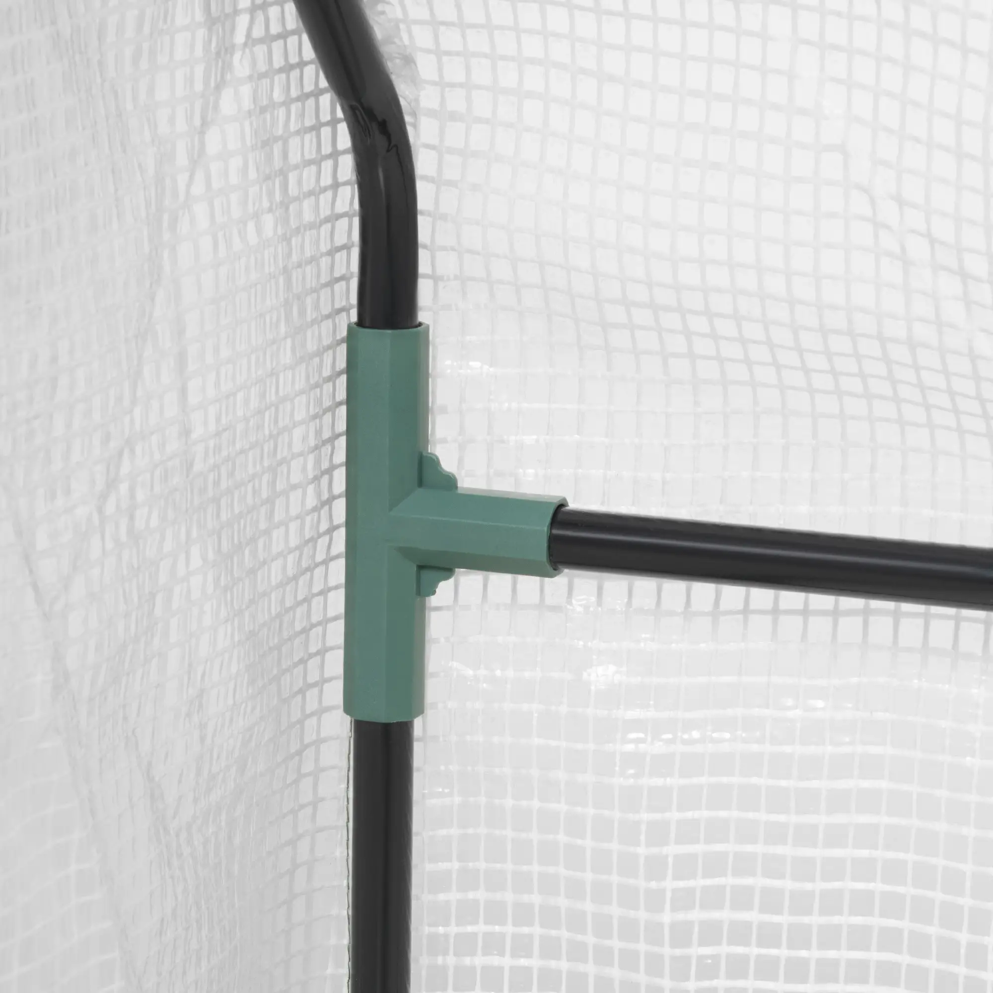 6' x 3' x 3' Portable Tunnel Greenhouse, Large Zipper Doors, Water UV PE Cover, White - Image 11