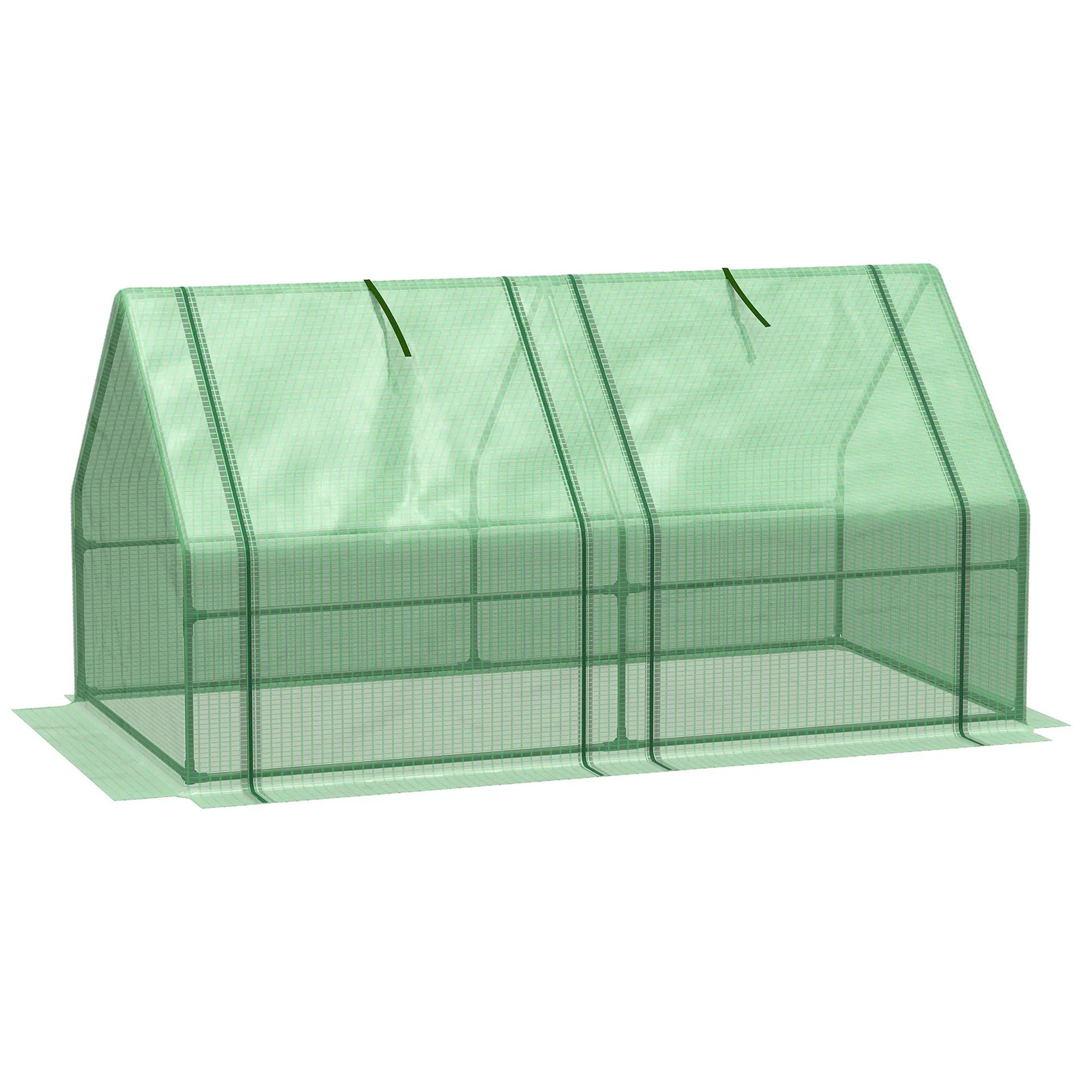6' x 3' x 3' Portable Tunnel Greenhouse, Outdoor Garden, Green - Image 11