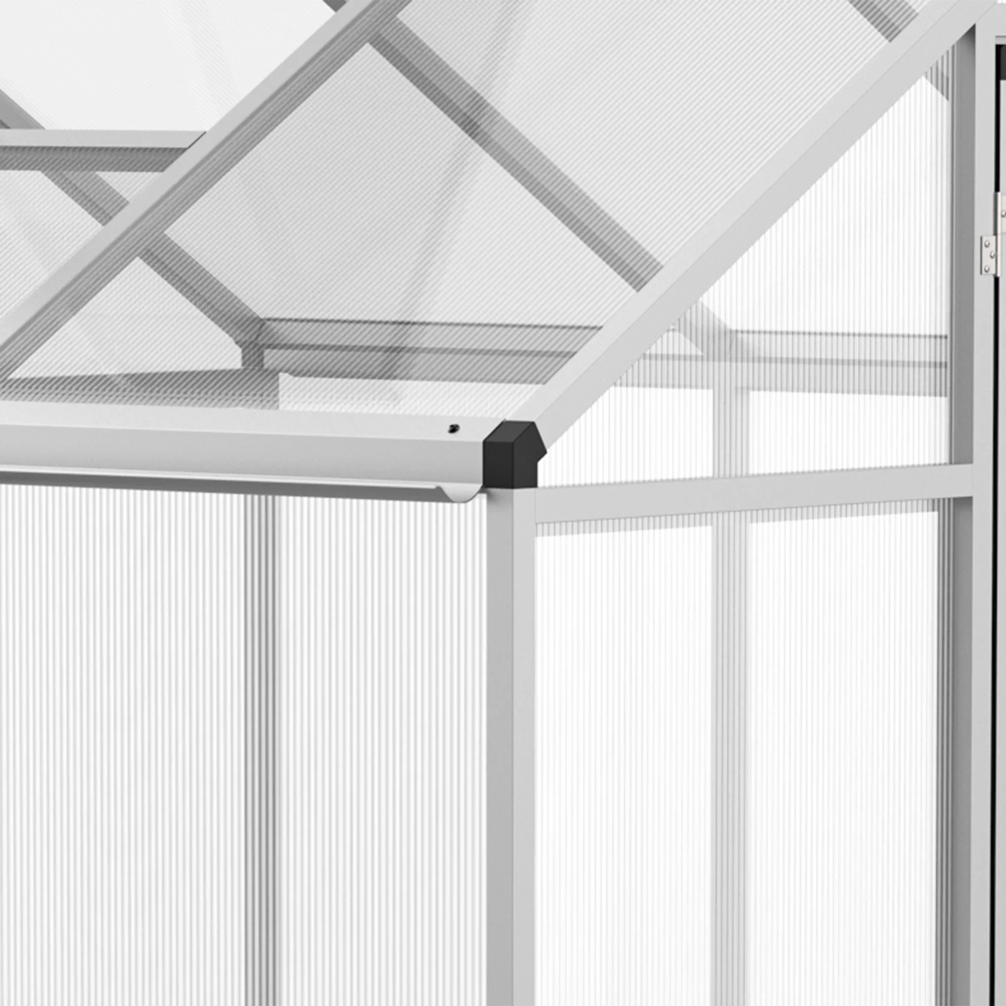 6' x 6' x 6.4' Walk-in Greenhouse, Polycarbonate Panels, Outdoor - Image 9
