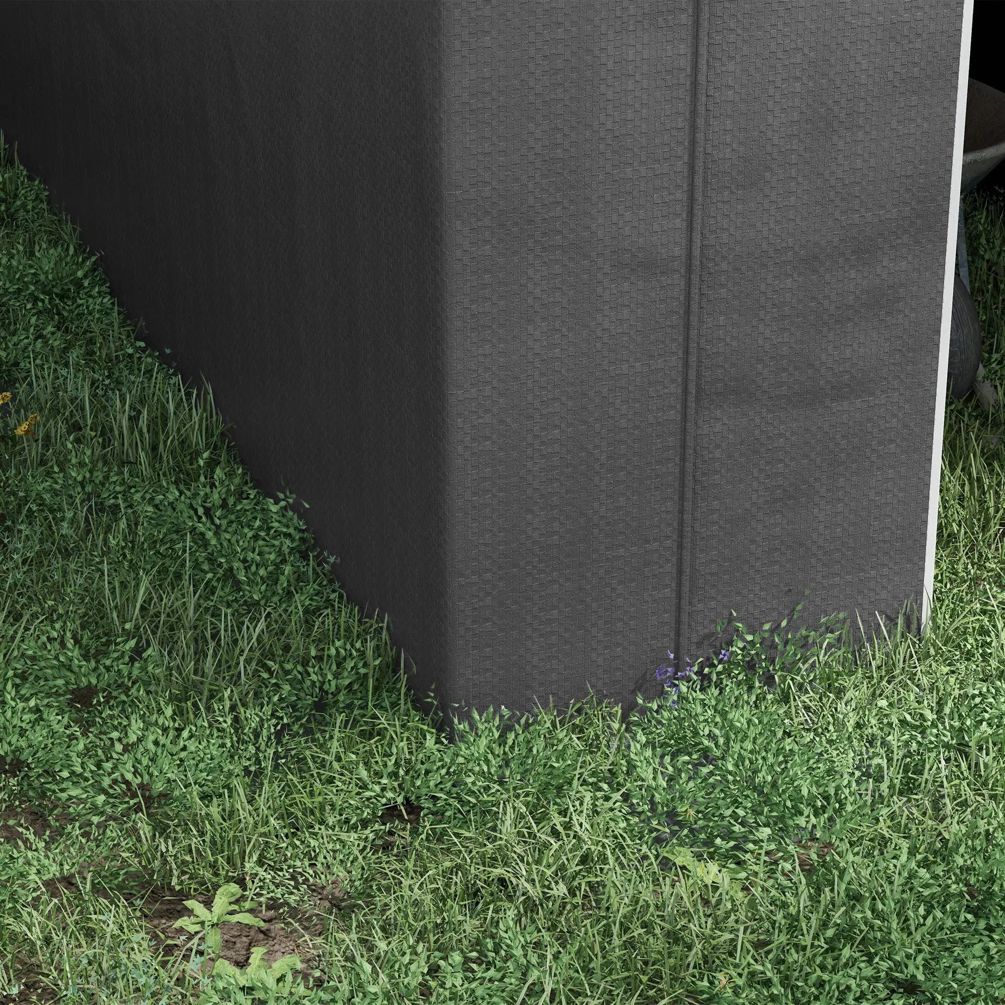 6' x 8' Outdoor Storage Shed, Heavy Duty Galvanized Steel, Dark Grey - Image 10