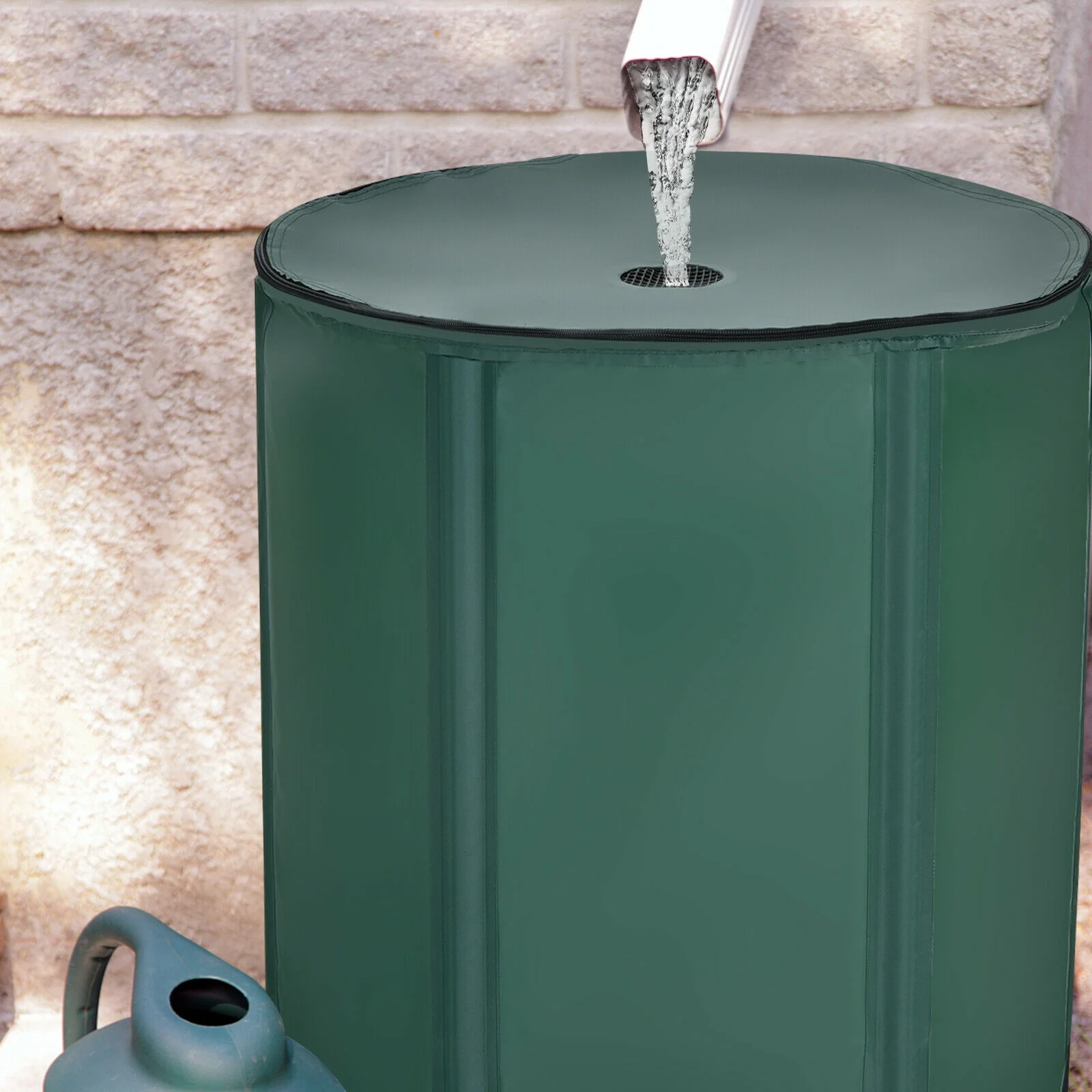 60 Gallon Collapsible Rain Barrel, Water Collector, Green - Image 7