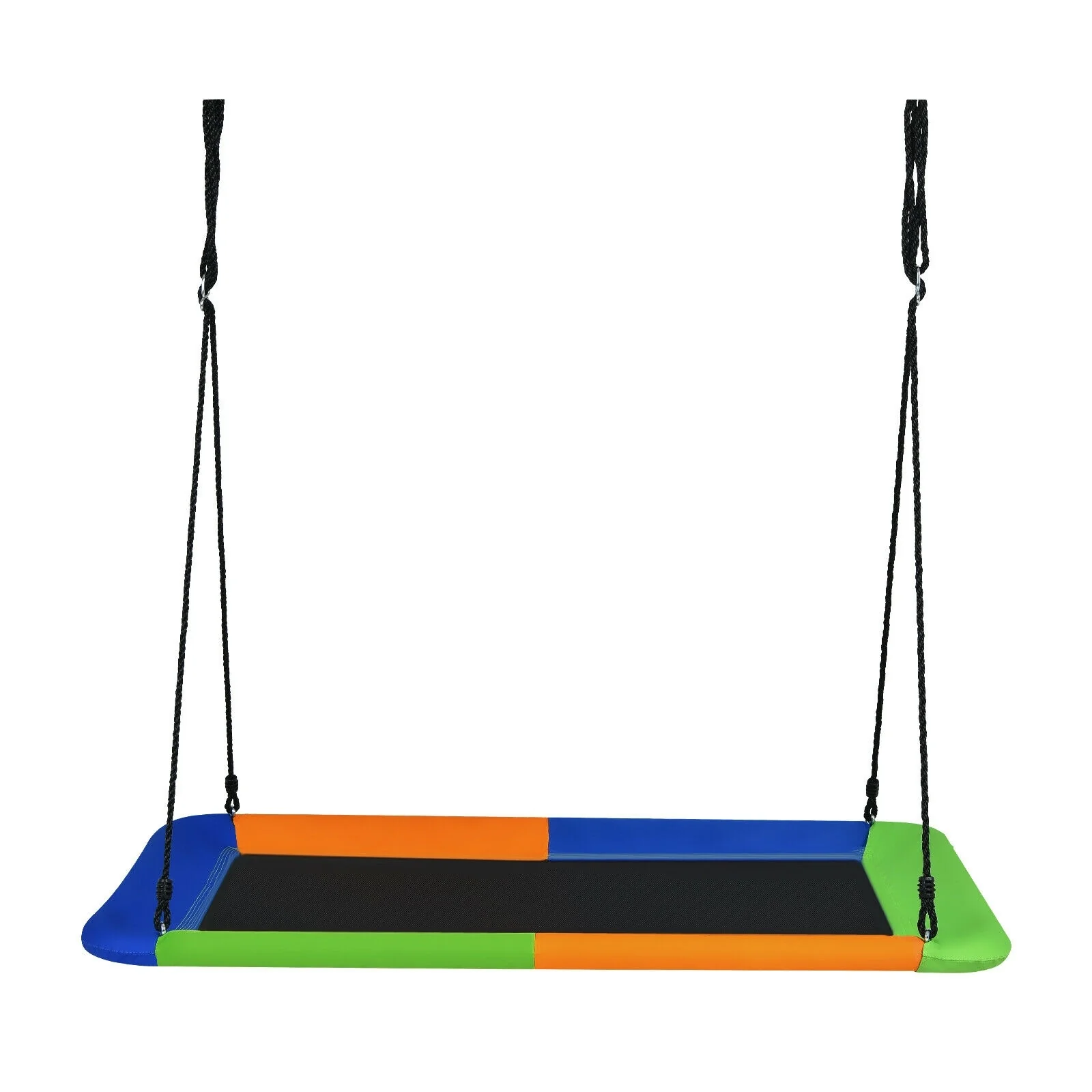 60 Inch Platform Tree Swing, Outdoor With 2 Hanging Straps, Orange