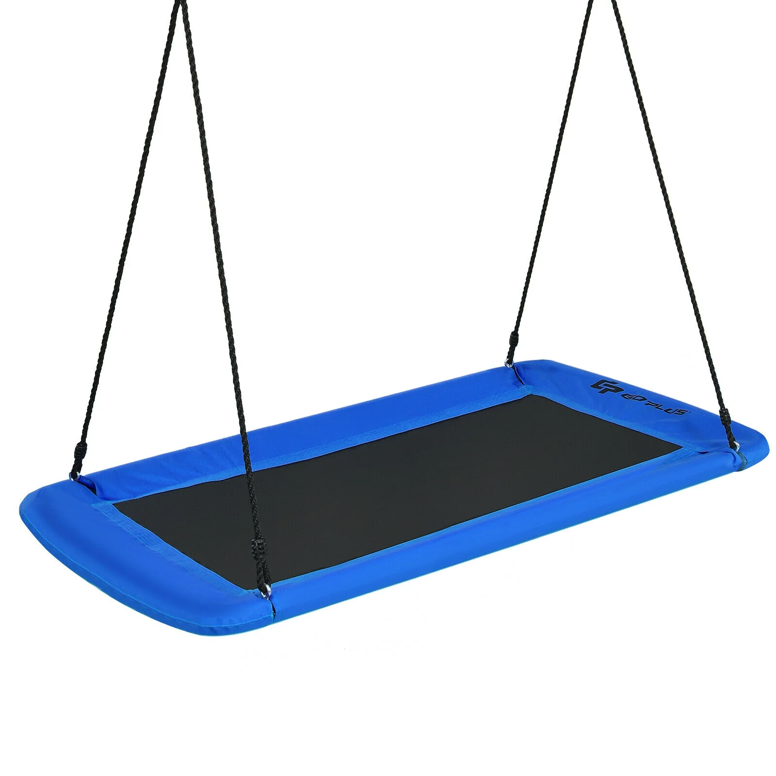 60 Inch Platform Tree Swing With 2 Hanging Straps, Blue