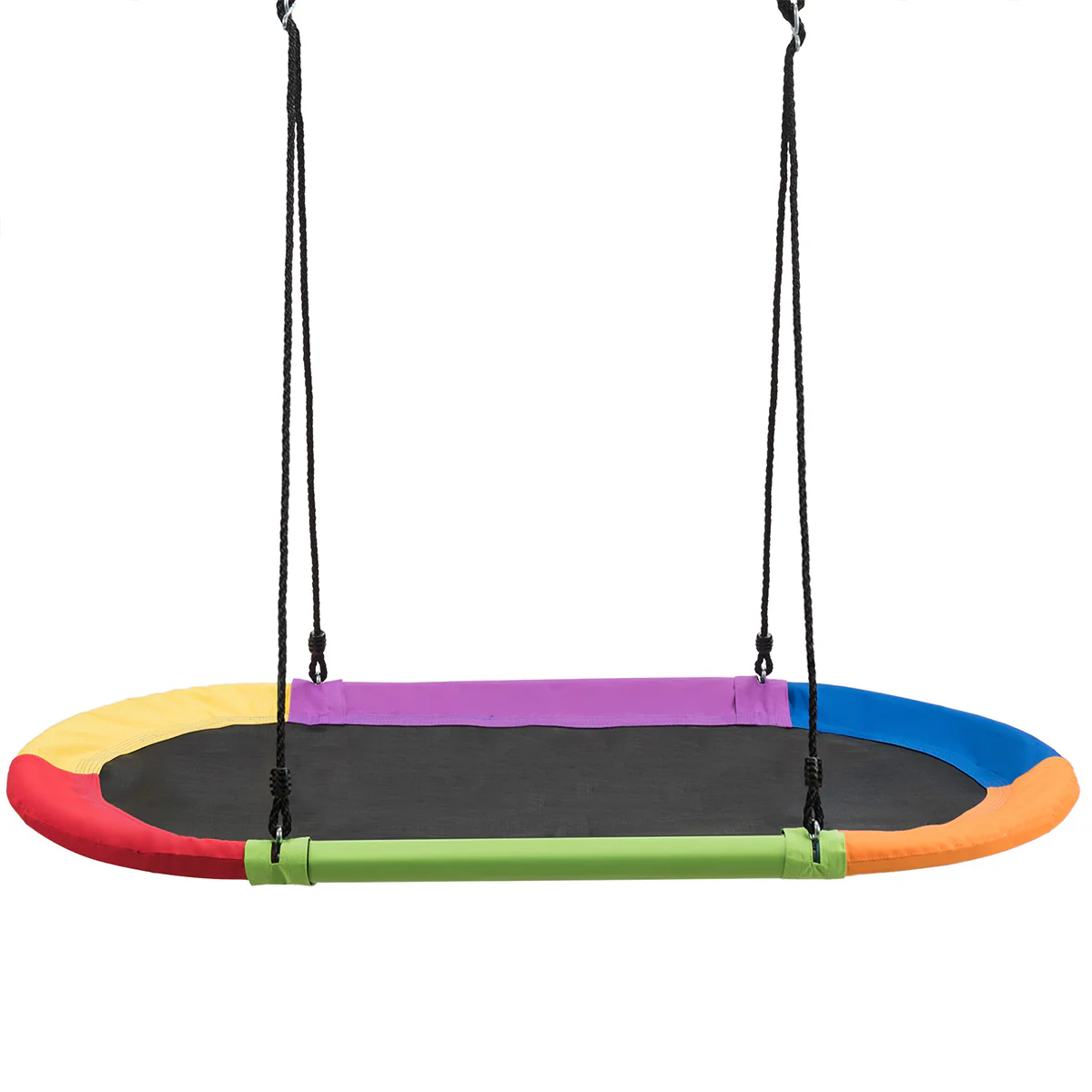 60 Inch Saucer Surf Adjustable Swing Set, Multicolor - Image 4