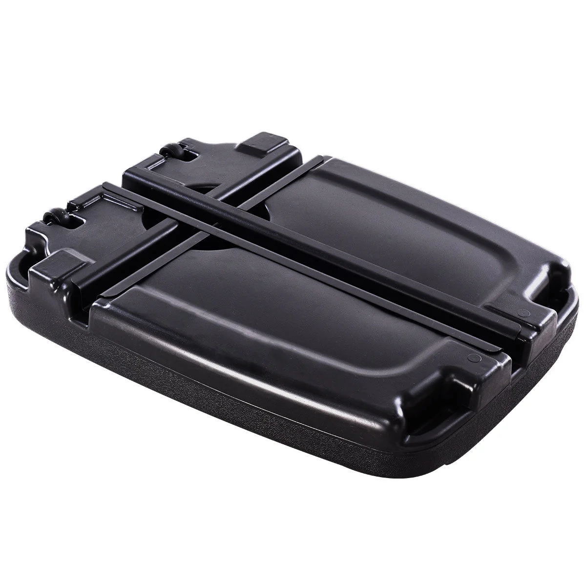 60L Plastic Weighted Fill Water Sand Wheel Patio Umbrella Base, Black - Image 8