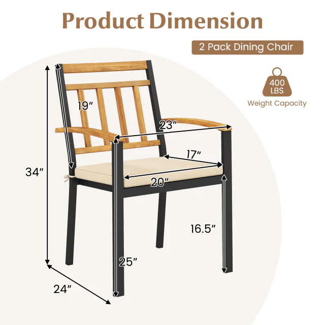 63 Inch Outdoor Dining Table, Set Of 4 Patio Chairs - Image 8