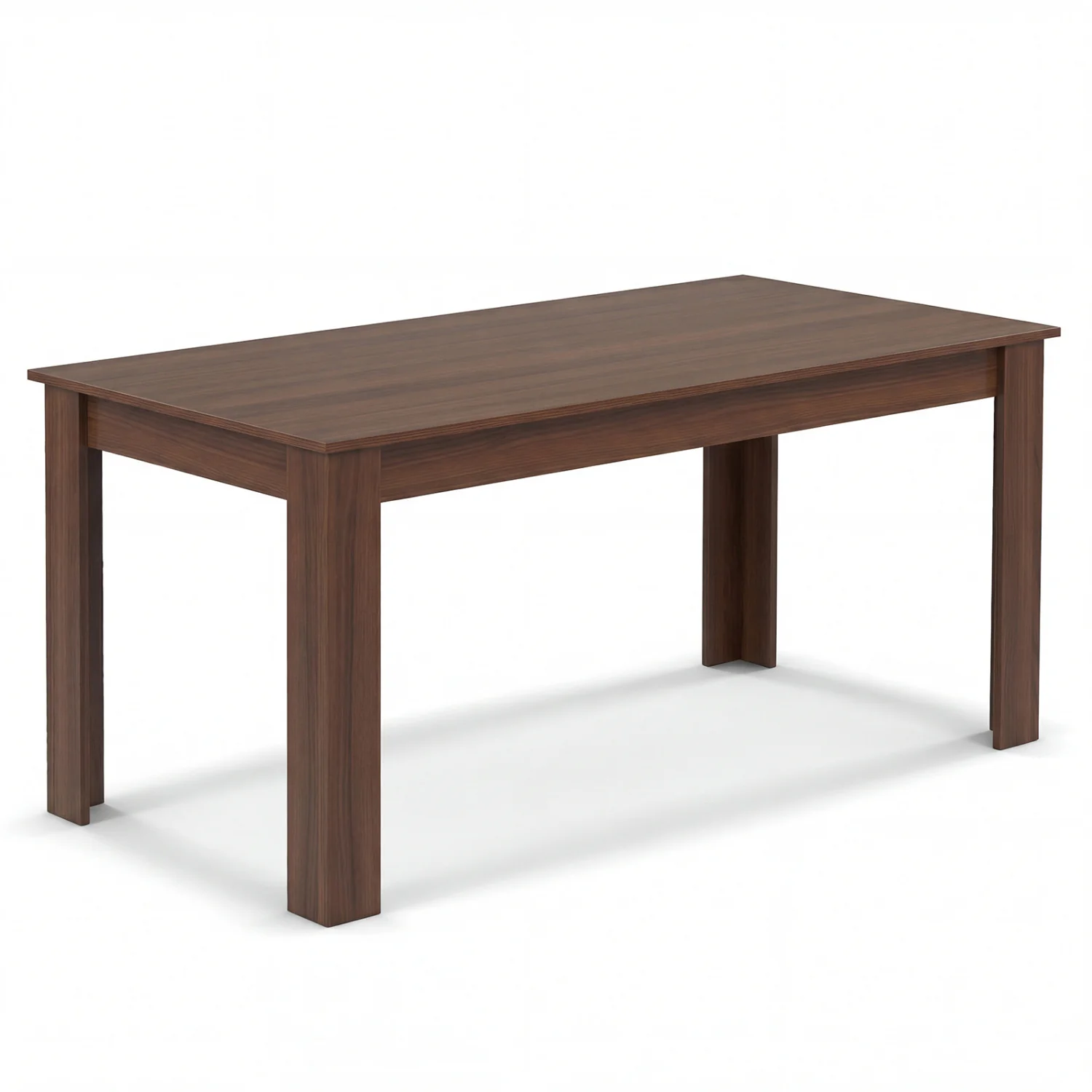 63 Inch Rectangular Dining Table, Walnut - Image 4