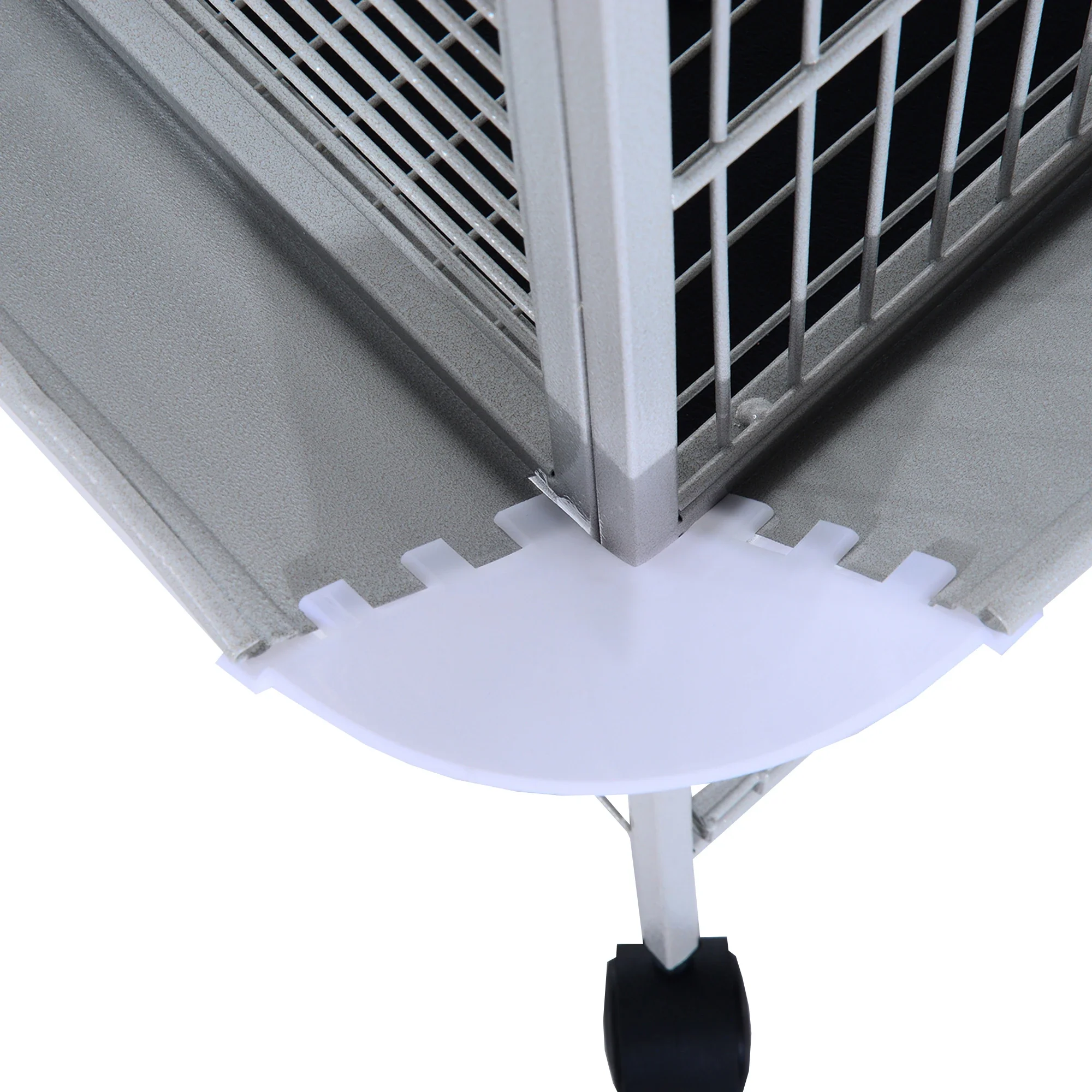63" Large Parrot Cage, Finch Feeder, Play Top, Silver - Image 10
