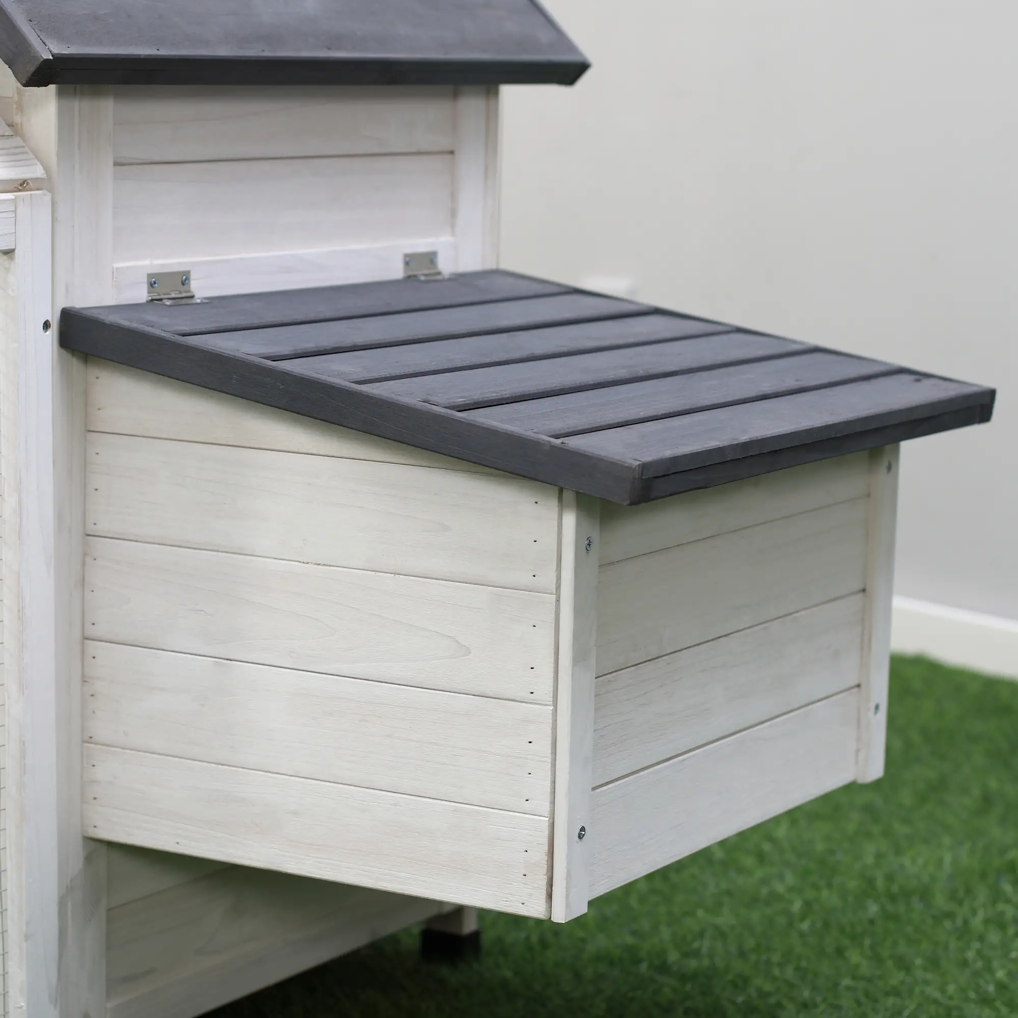 65" Wooden Chicken Coop, Rabbit Hutch with Nesting Box, Ramp - Image 10
