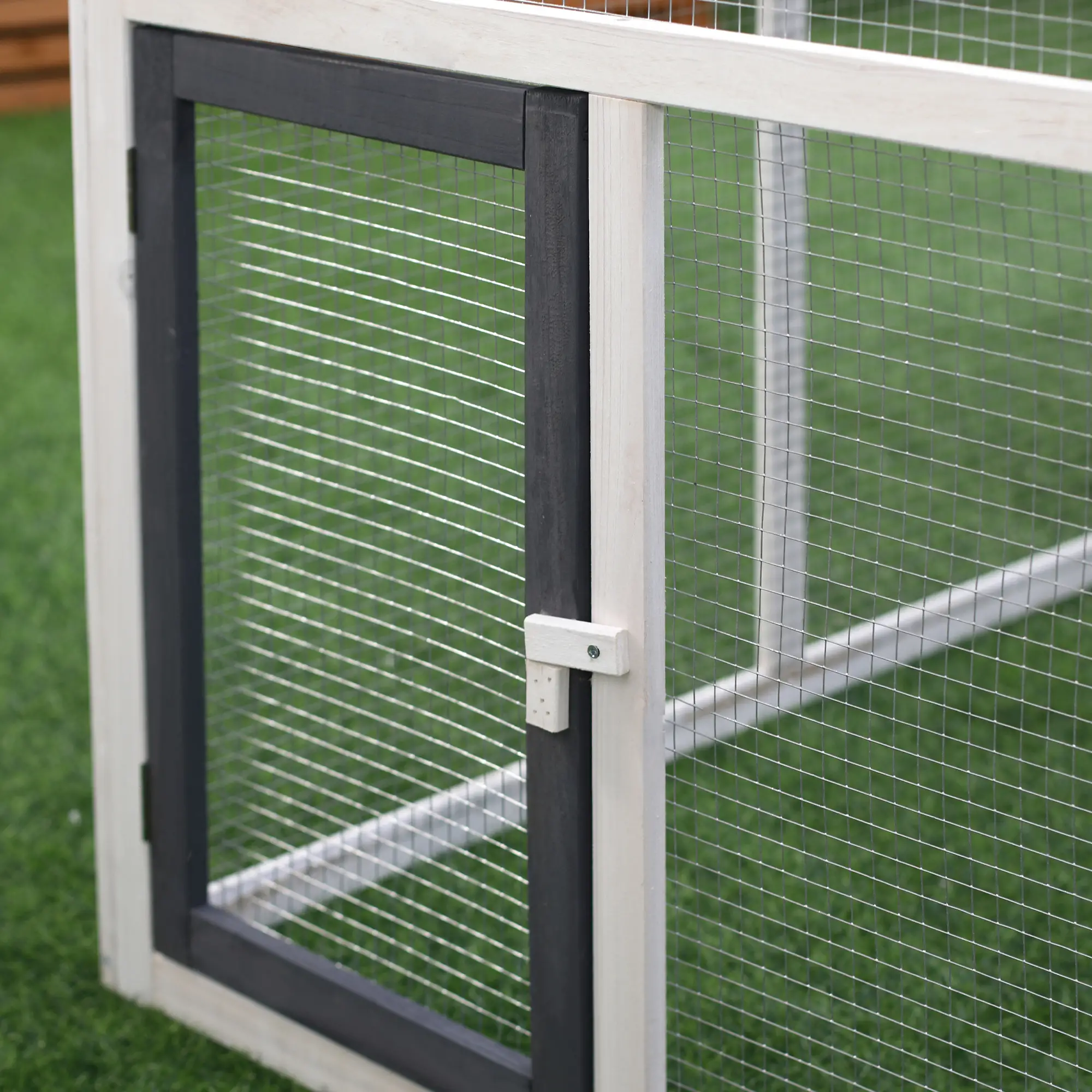 65" Wooden Chicken Coop, Rabbit Hutch with Nesting Box, Ramp - Image 9