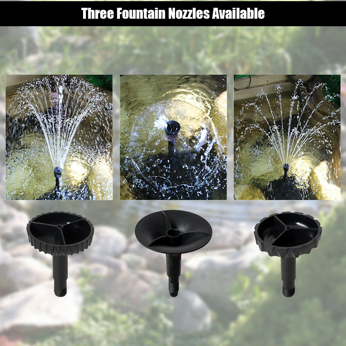 660 GPH Pond Filter Pump With Sterilizer And Fountain Jet, Black - Image 5