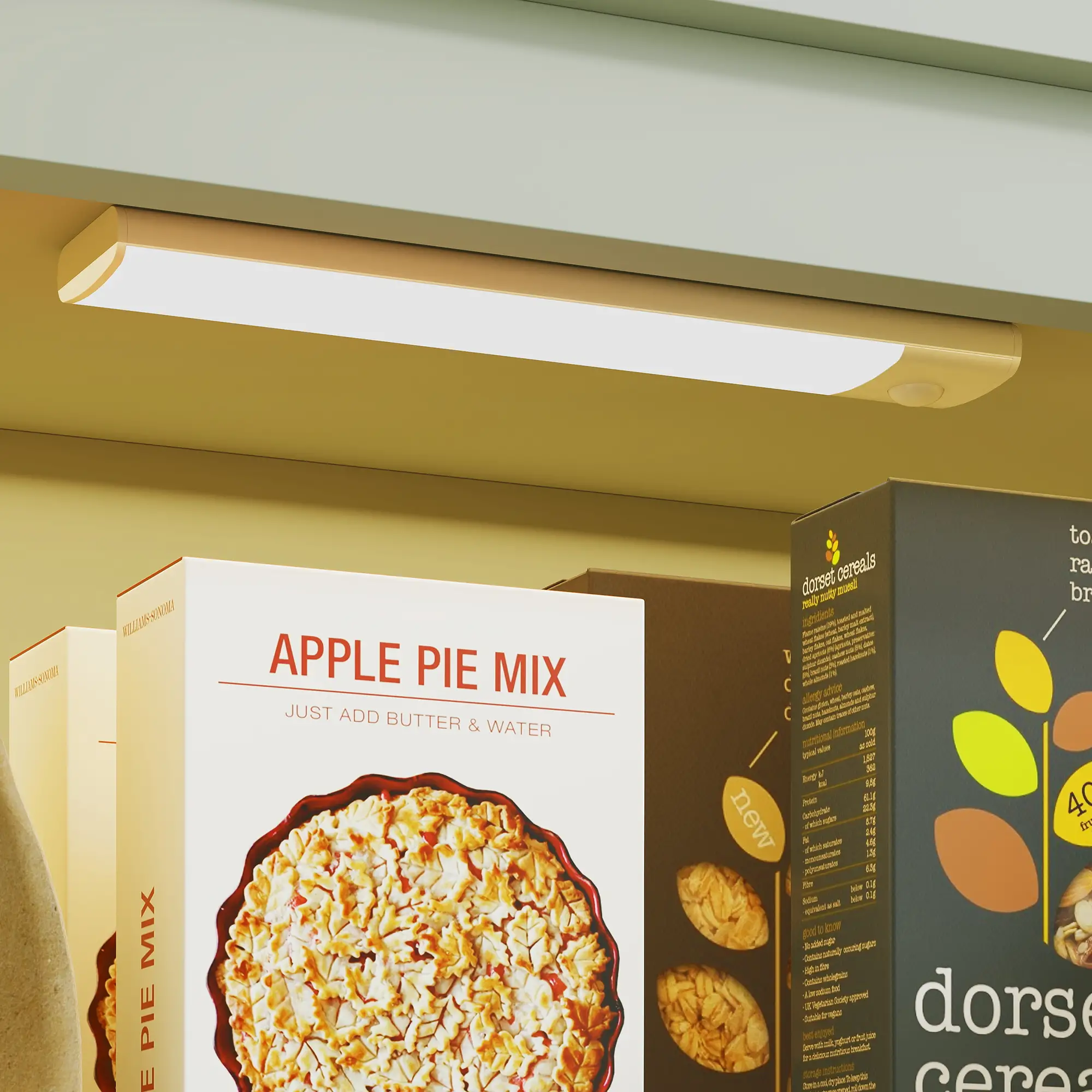 69.5" Tall Kitchen Pantry Cabinet, Motion Sensor LED Light, Green - Image 9