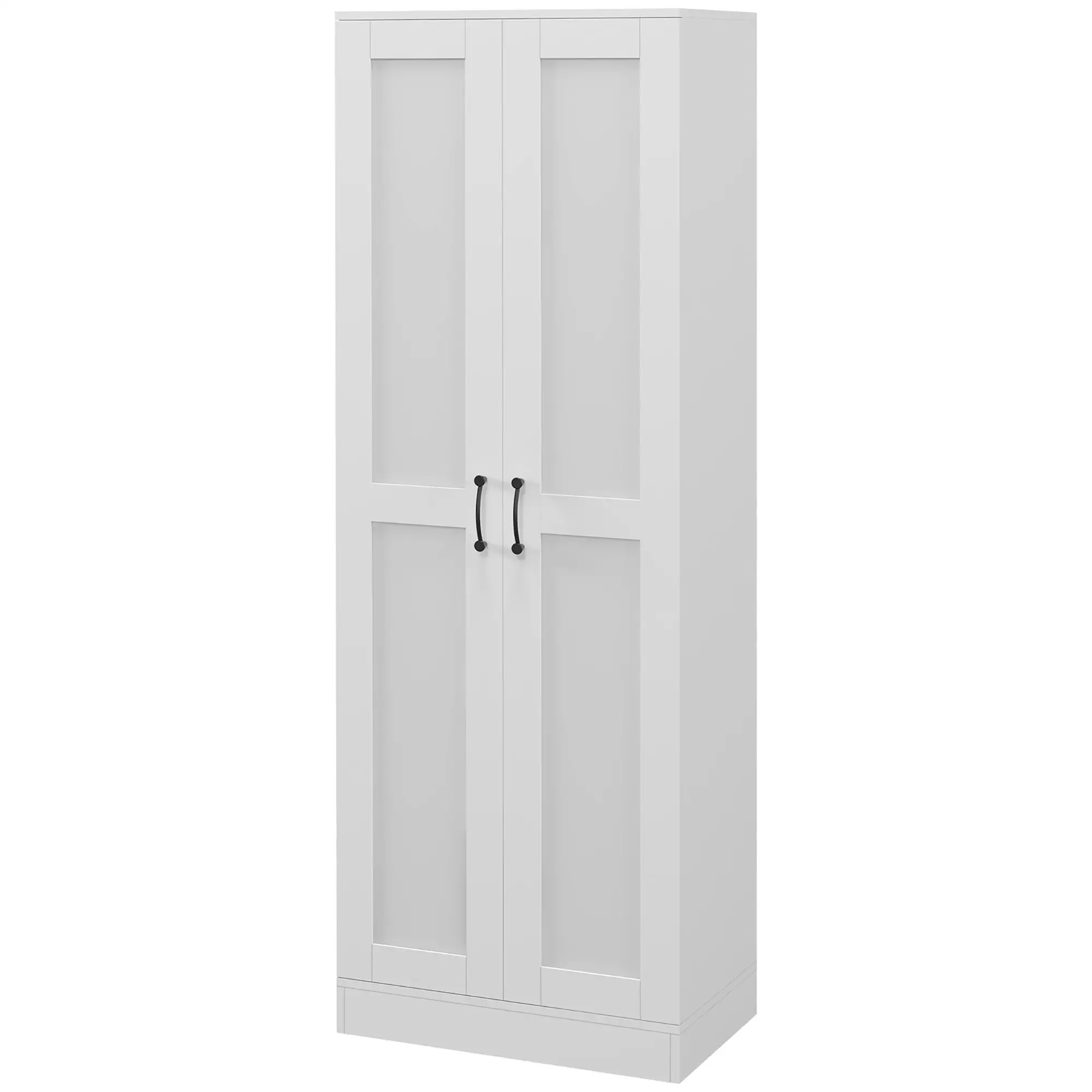 69 Pantry Cabinet, Kitchen Storage with Soft Close Doors, Adjustable Shelves, White