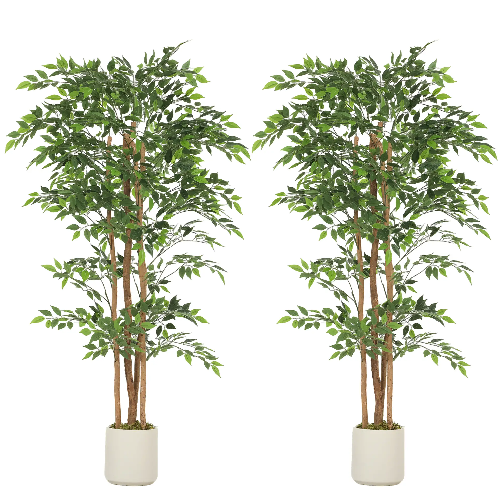 6FT Artificial Banyan Tree Set, Fake Potted Tree With Wood Trunk - Image 11