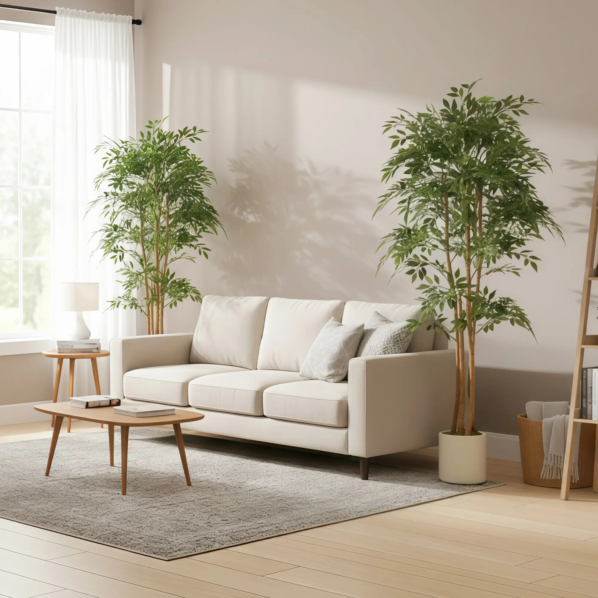6FT Artificial Banyan Tree Set, Fake Potted Tree With Wood Trunk - Image 8