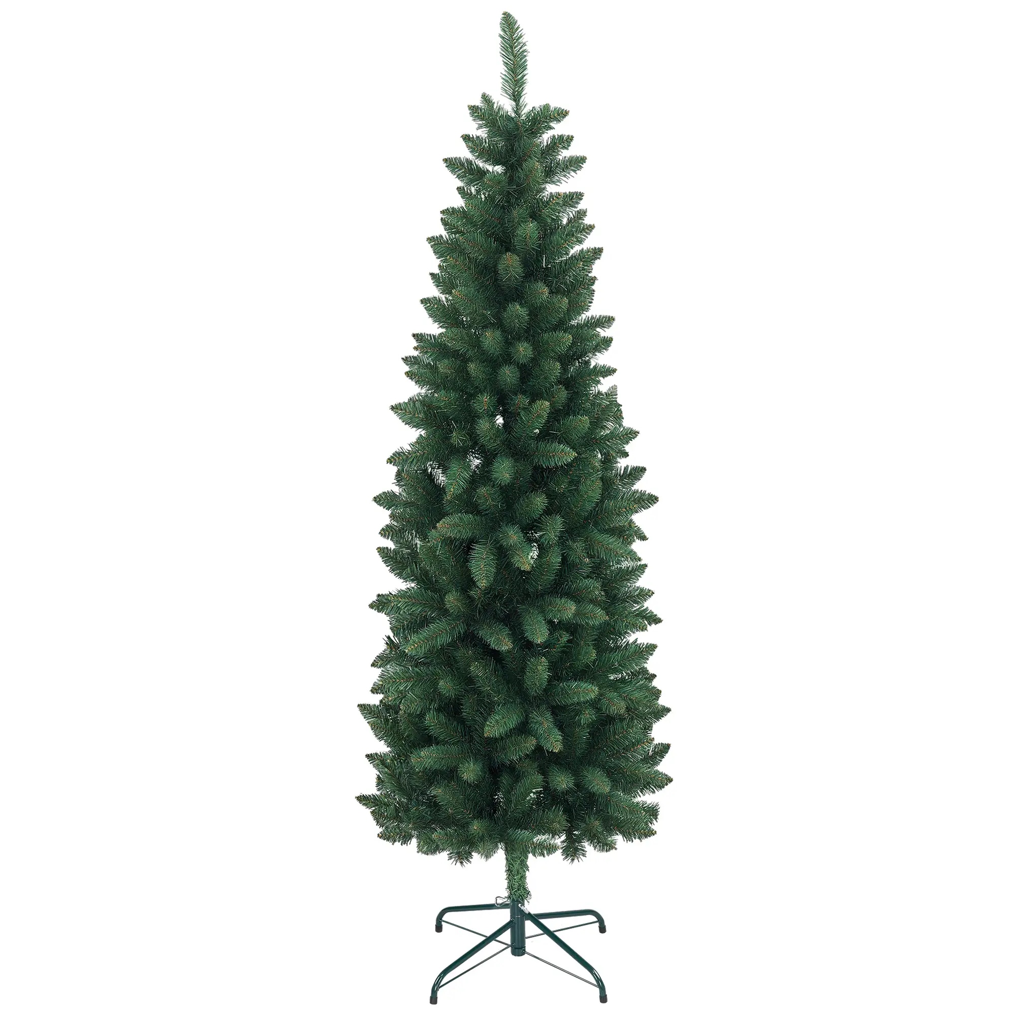 6ft Pencil Artificial Christmas Tree, 479 Branch Tips, Steel Base, Green - Image 11