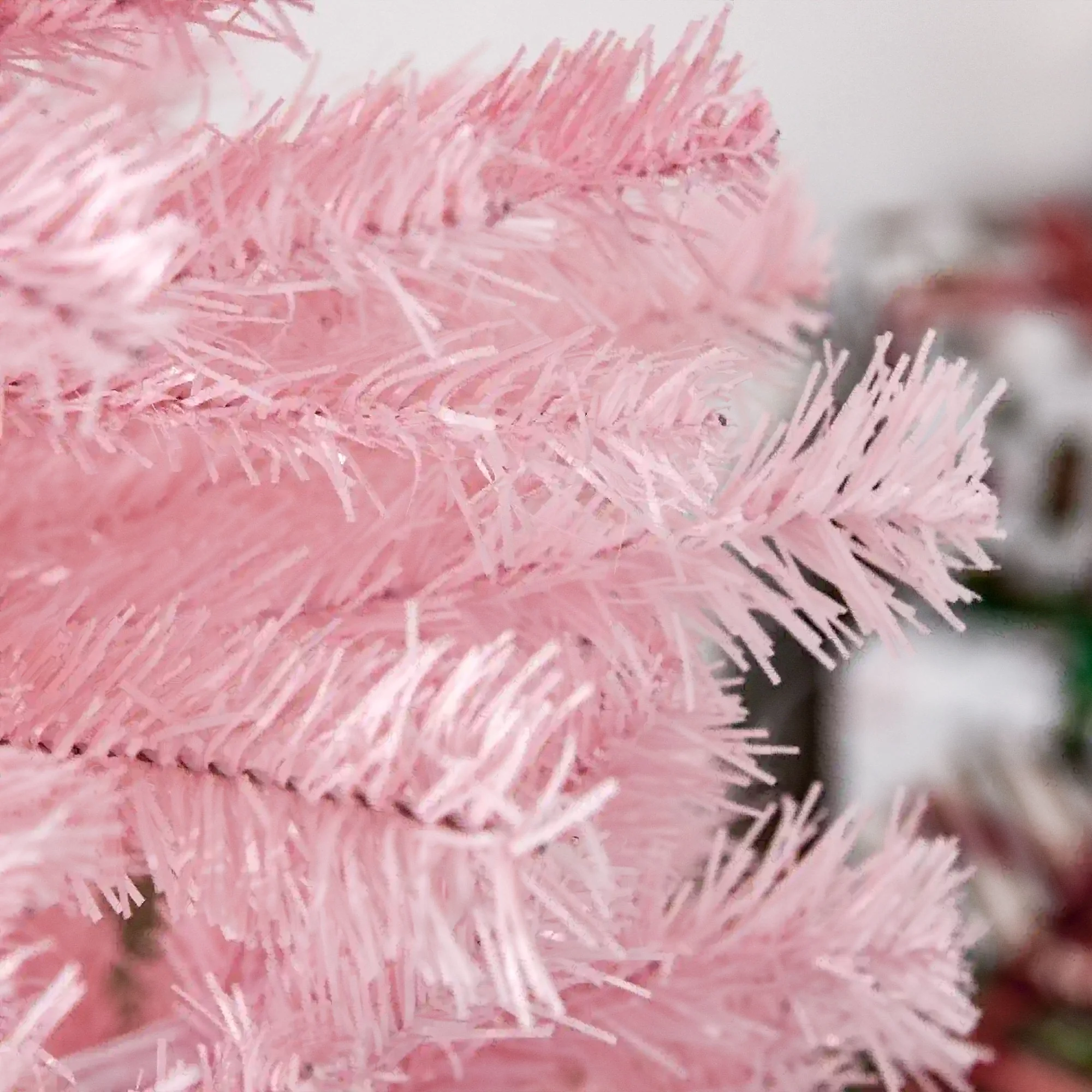 6FT Pop-up Artificial Christmas Tree Holiday Xmas Holiday Pencil Tree Decoration with Automatic Open for Home Party, Pink - Image 10