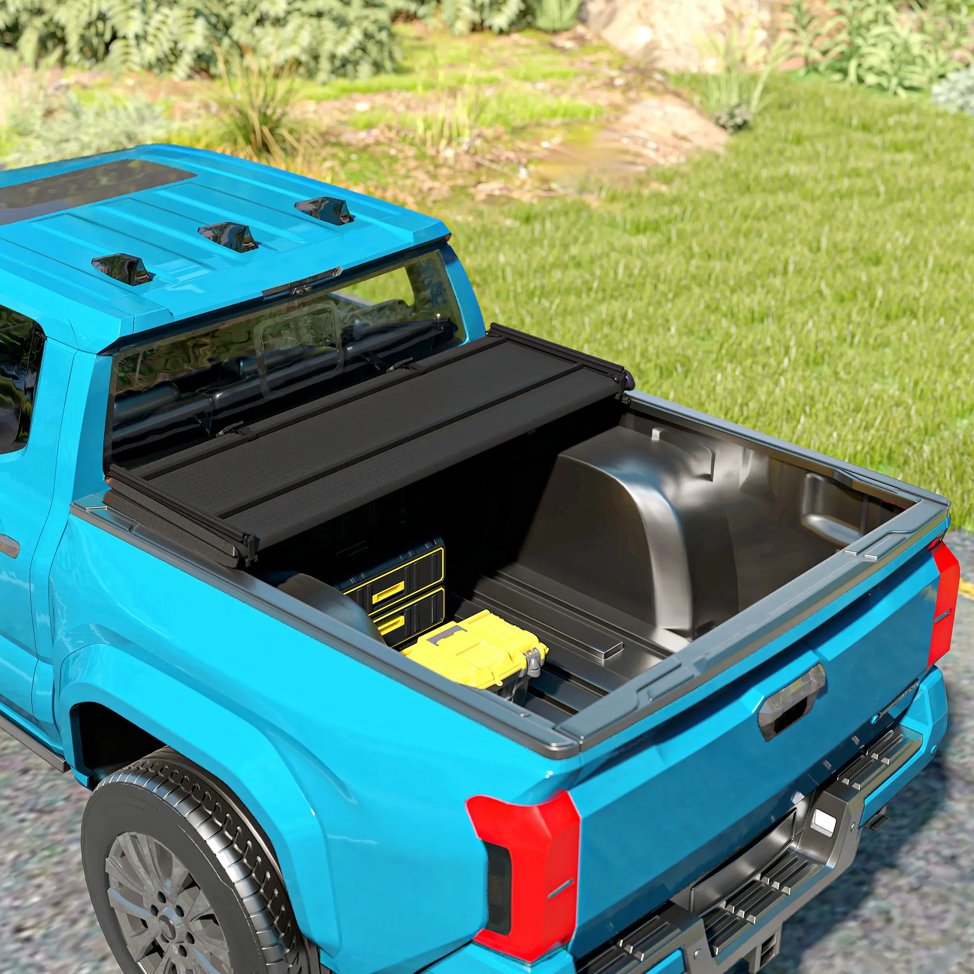 6ft Soft Tri-Fold Tonneau Cover, 5.75/5.8 ft Bed, Black - Image 10