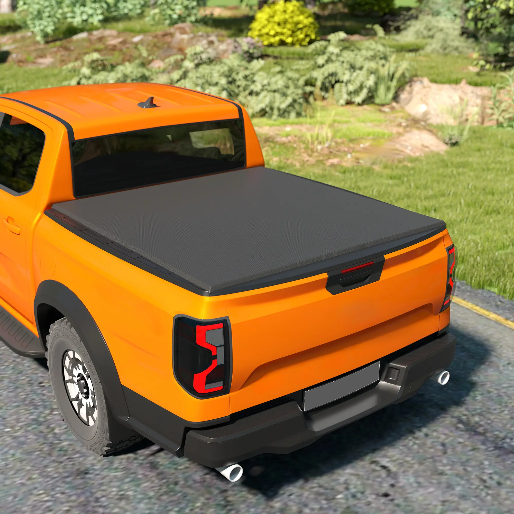 6ft Soft Tri-Fold Tonneau Cover, 5.75/5.8 ft Bed, Black - Image 8