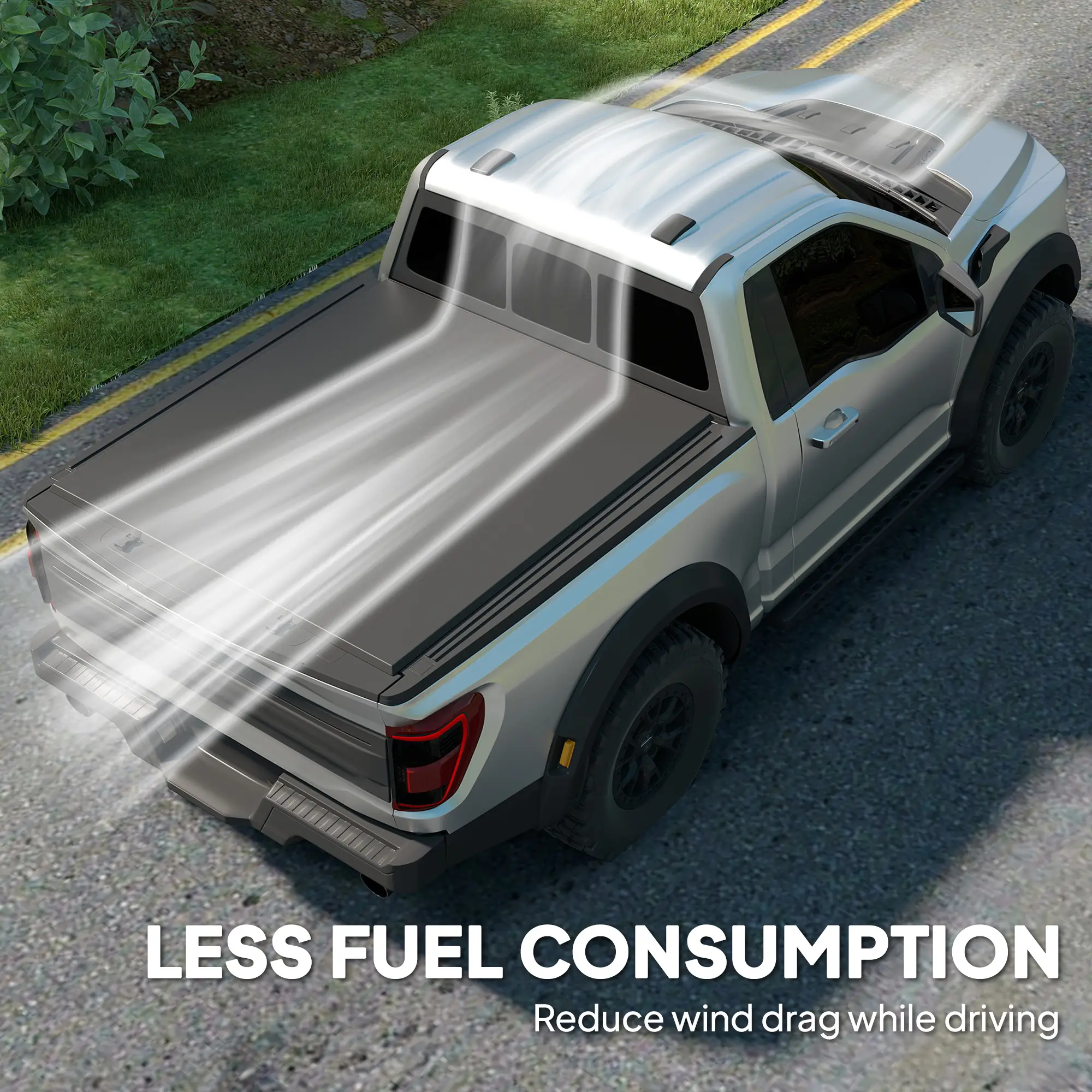 6ft Soft Tri-Fold Tonneau Cover, 5.75/5.8 ft Bed, Black - Image 9