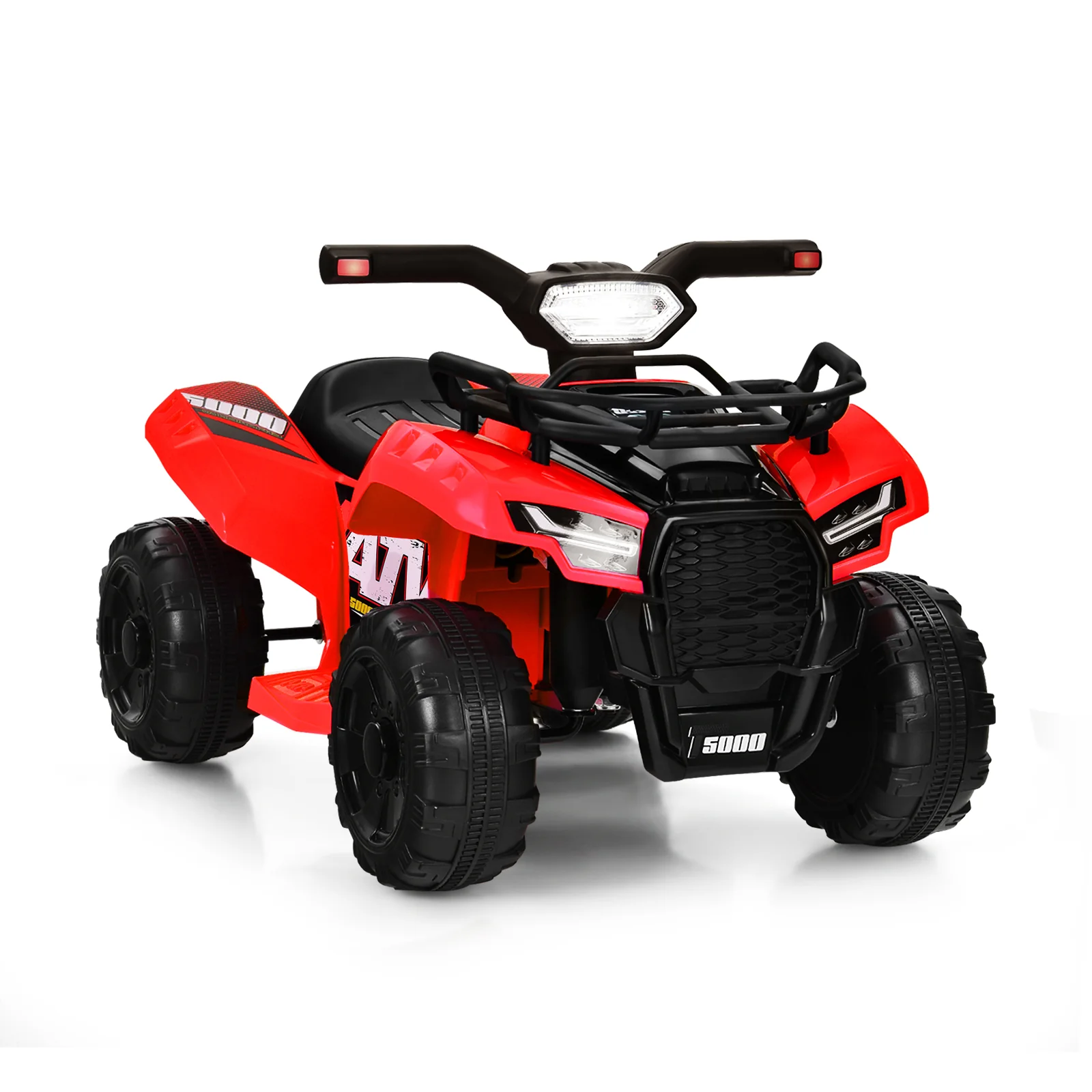 6V Kids ATV Quad Electric Ride On Car, LED Light, MP3, Red - Image 4