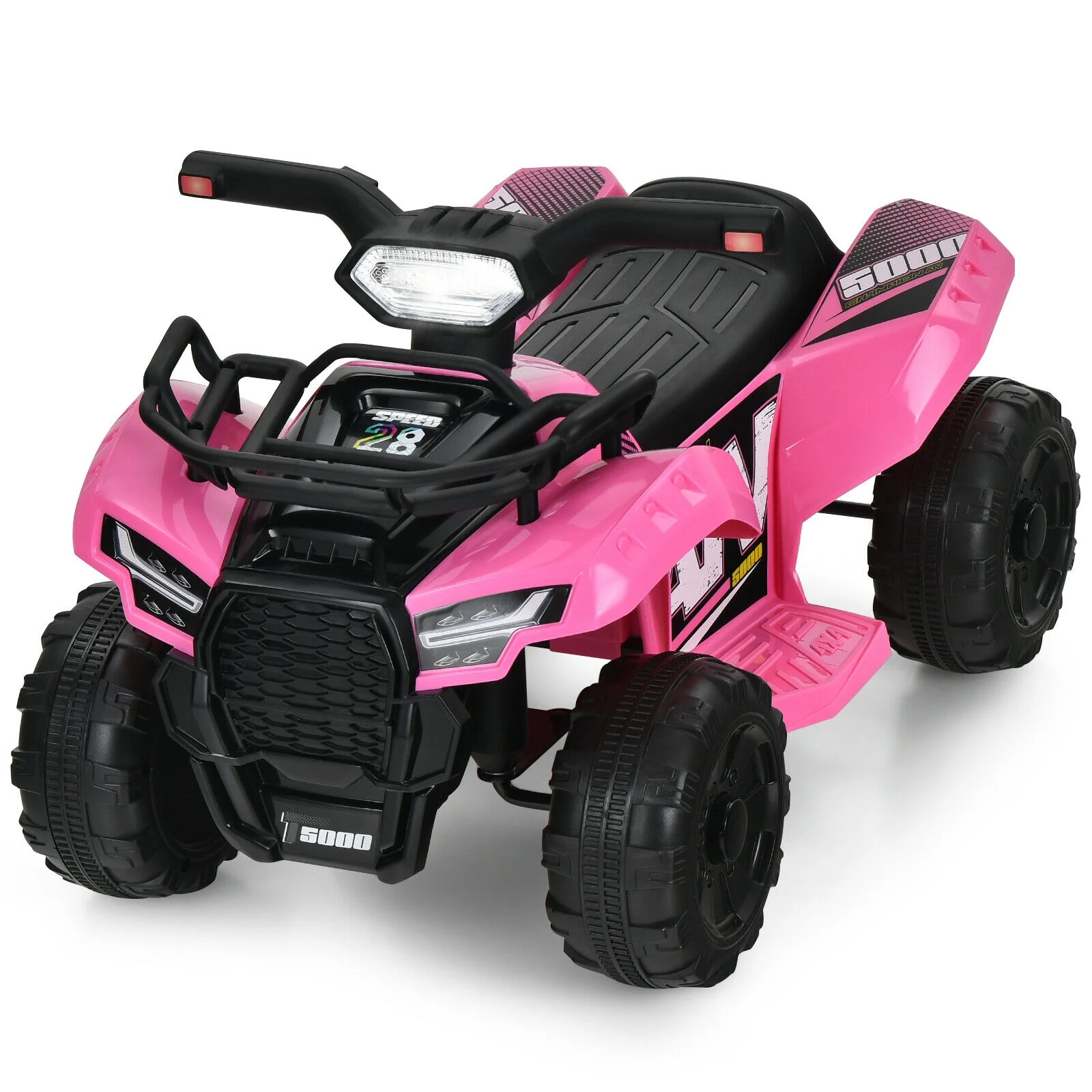 6V Kids ATV Quad Electric Ride On Car, Pink - Image 10