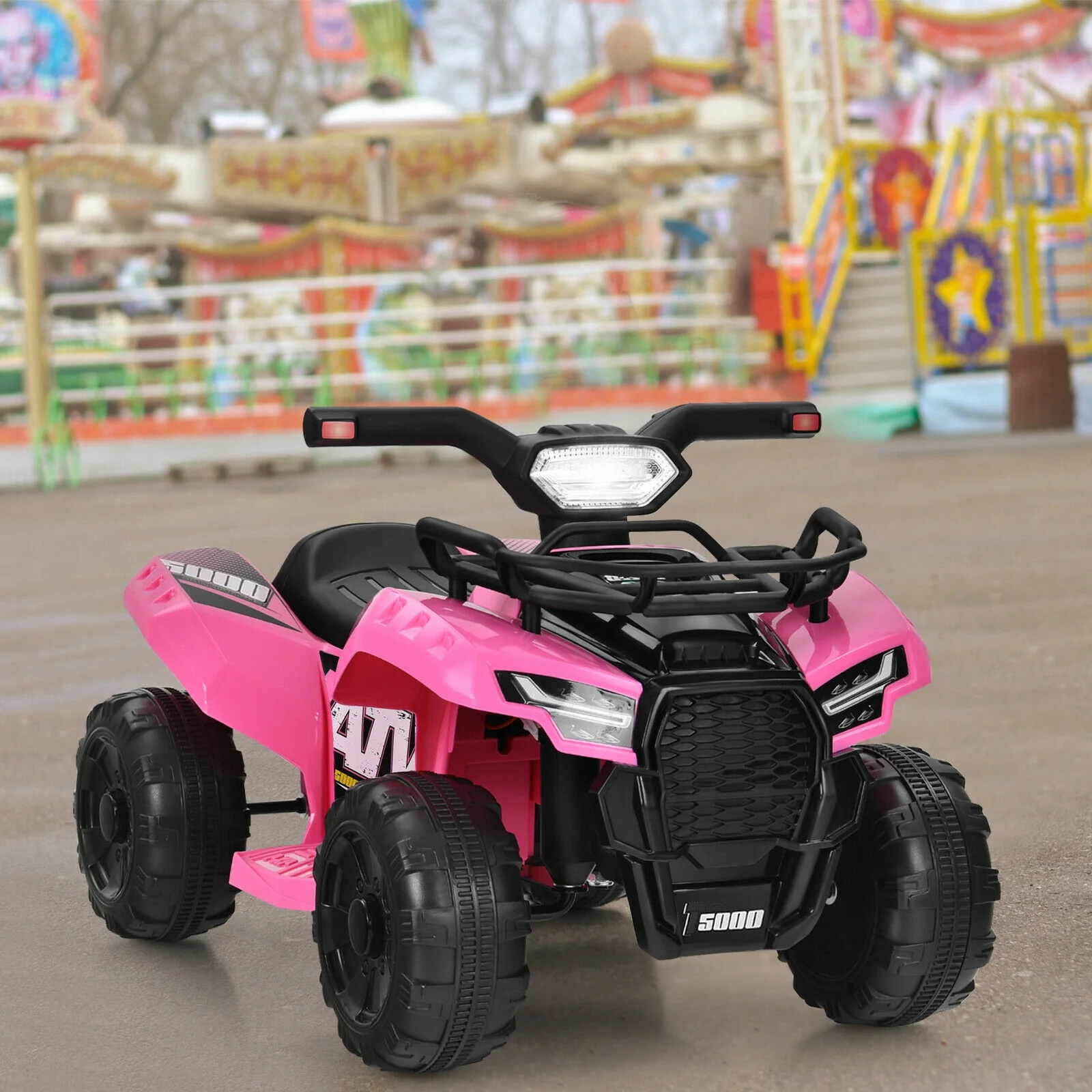 6V Kids ATV Quad Electric Ride On Car, Pink - Image 7