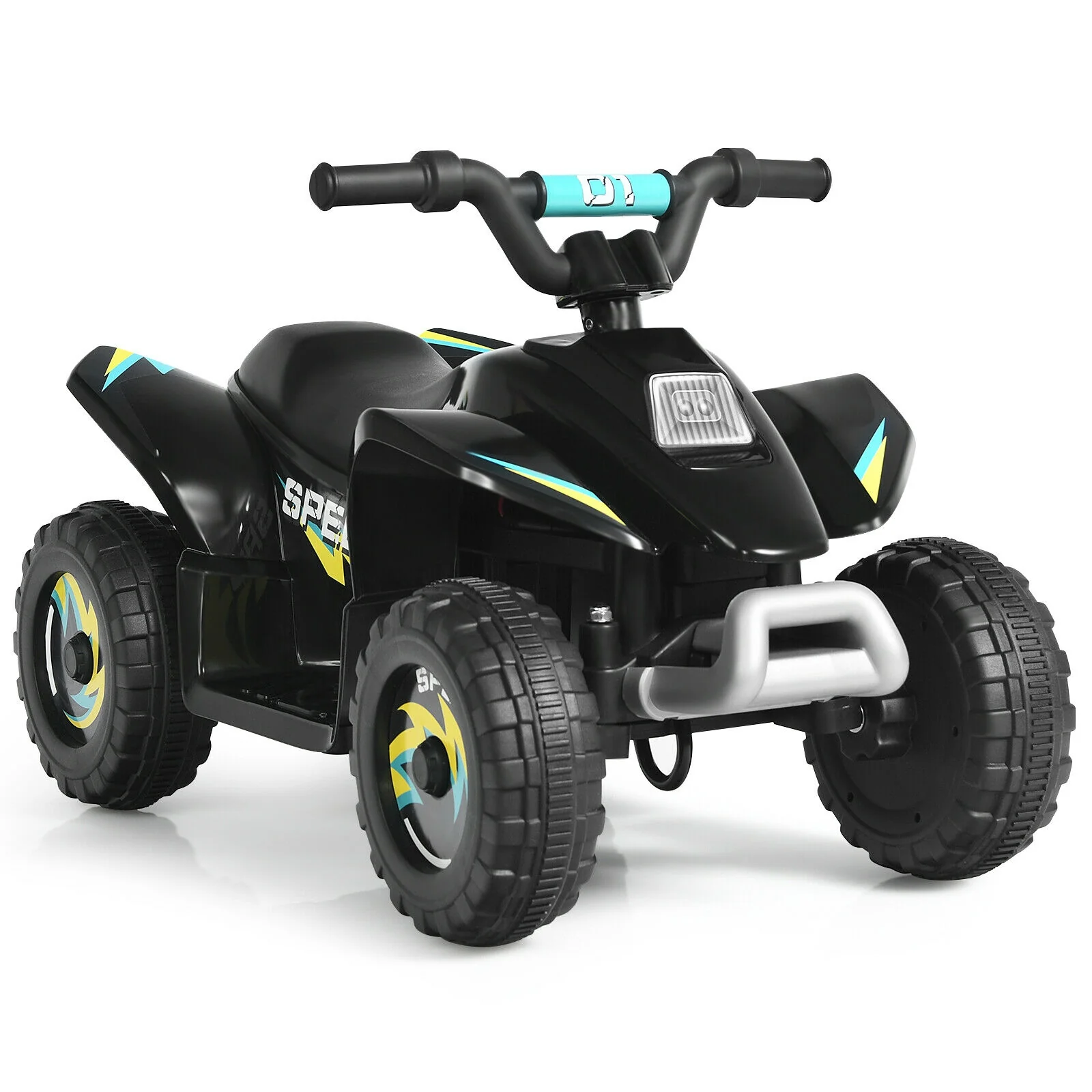 6V Kids Electric ATV, 4 Wheels Ride-On Toy, Black