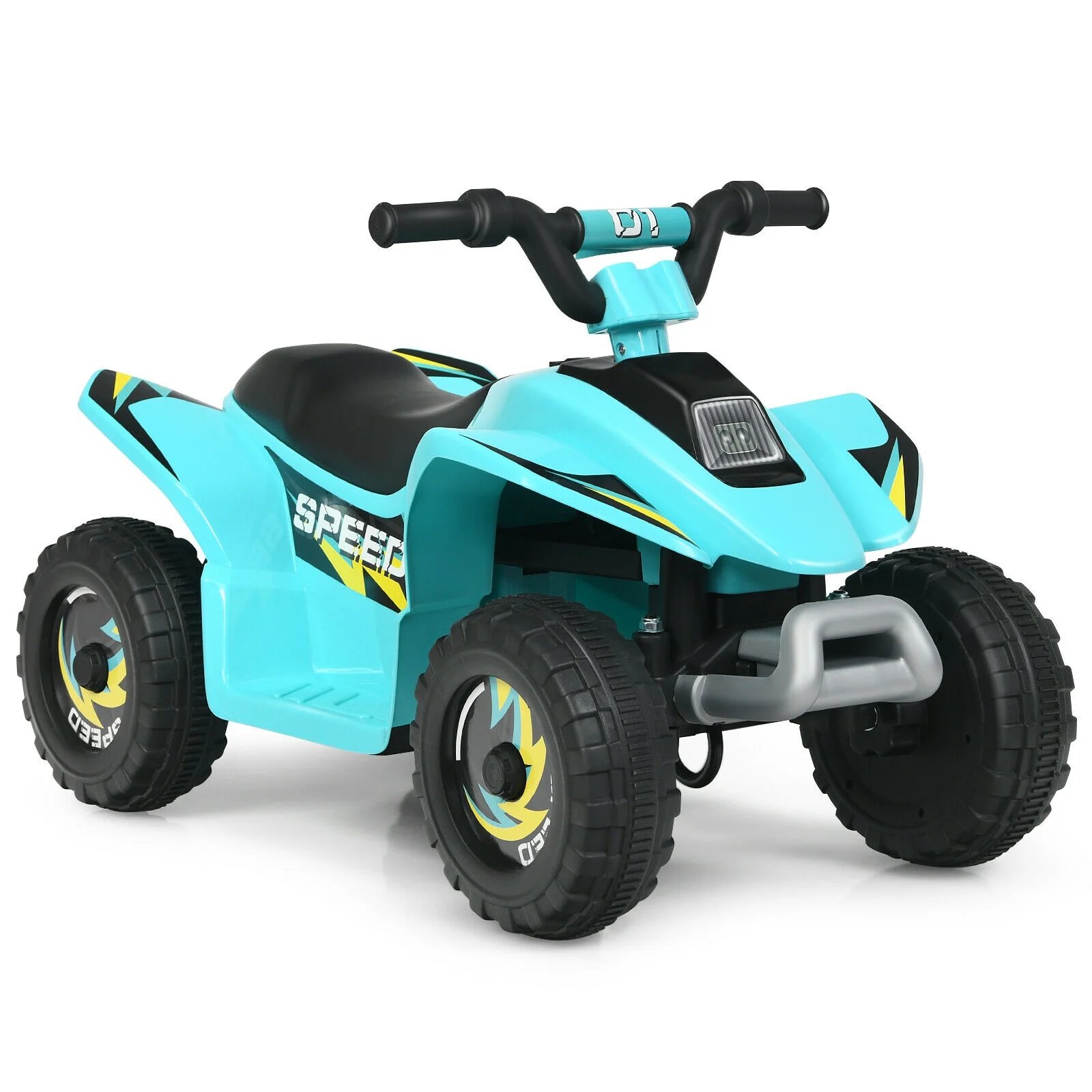 6V Kids Electric ATV, 4 Wheels Ride-On Toy, Blue - Image 4