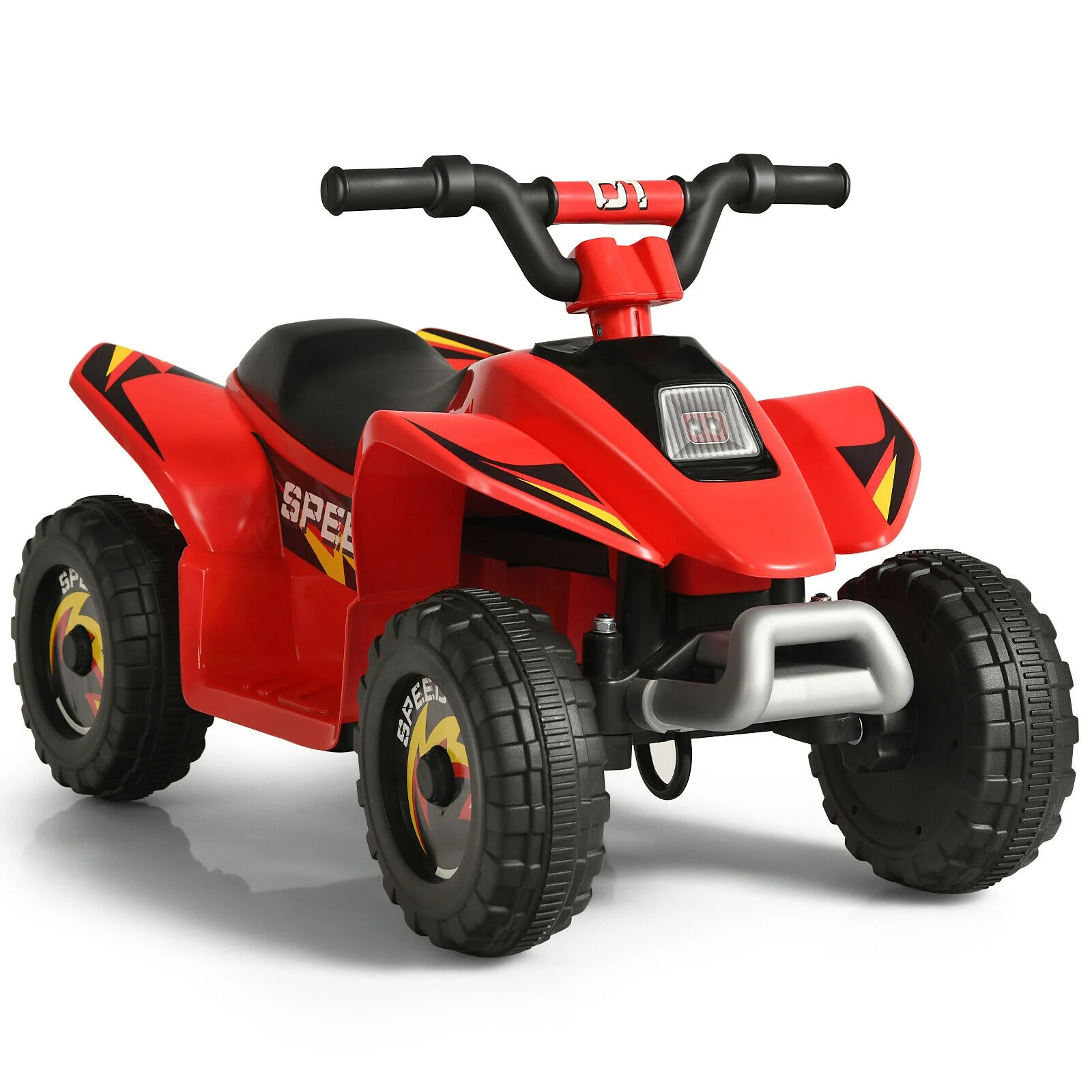 6V Kids Electric ATV, 4 Wheels Ride-On Toy, Red