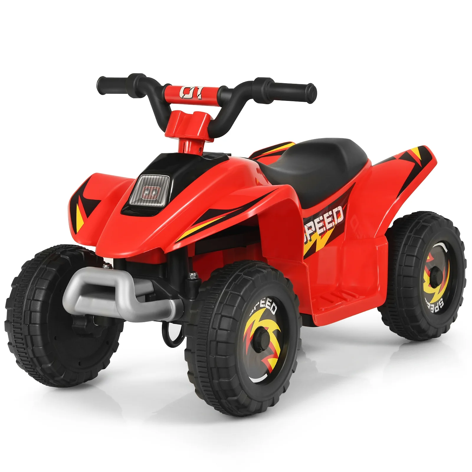 6V Kids Electric ATV, 4 Wheels Ride-On Toy, Red - Image 7