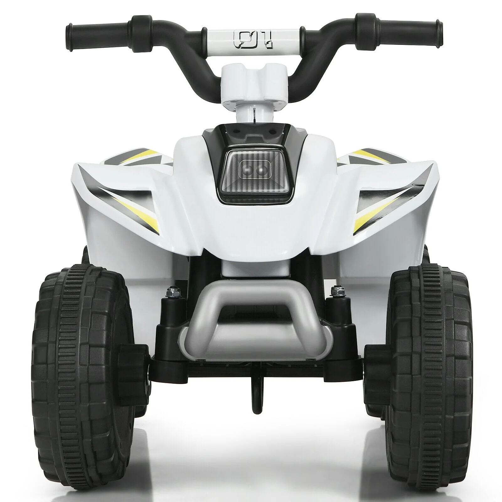 6V Kids Electric ATV, 4 Wheels Ride-On Toy, White - Image 5