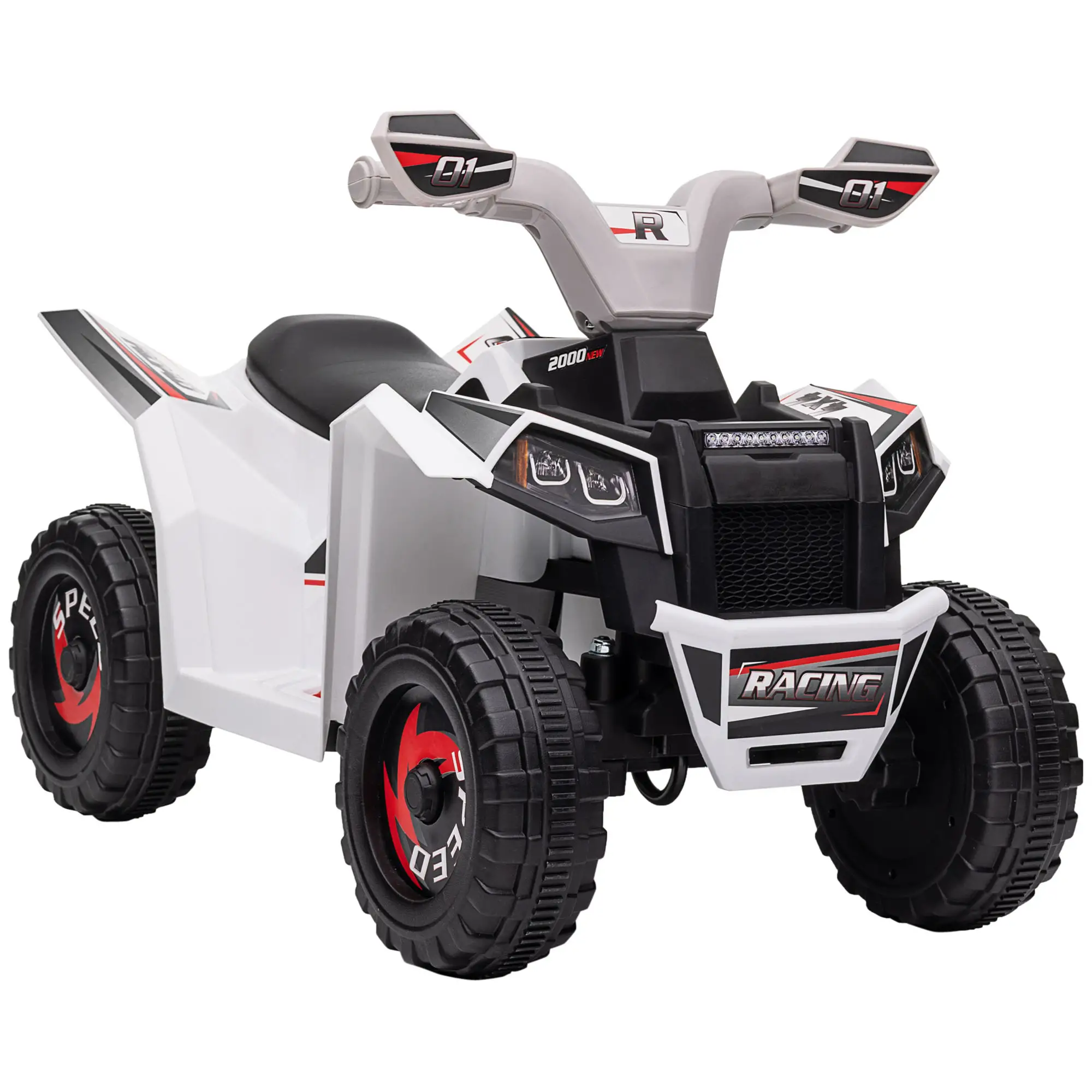 6V Kids Electric Car, Wear-Resistant Wheels, 18-36 Months, White - Image 11