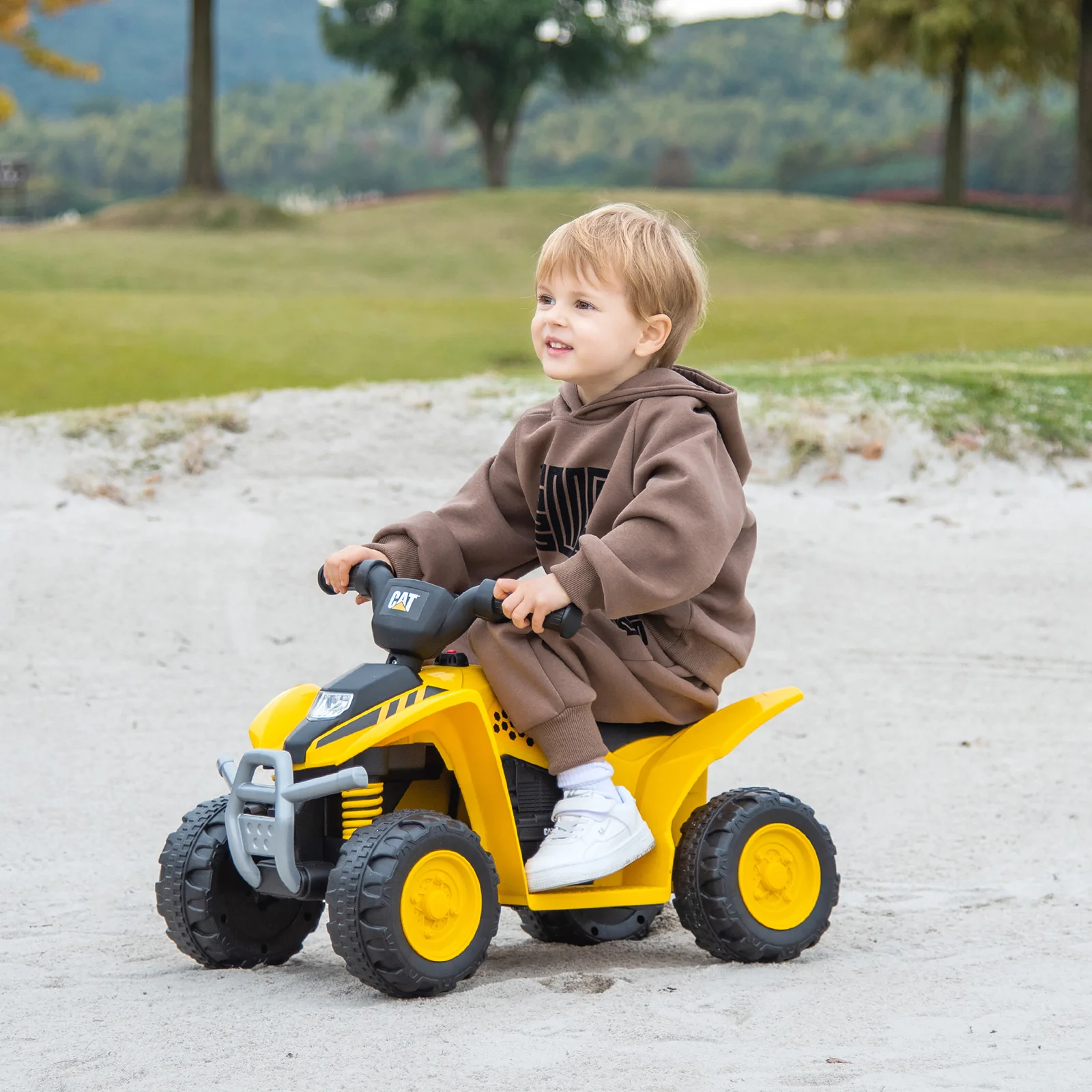 6V Kids Ride On ATV, 18-36 Months Old, With Horn Sound, Yellow - Image 7