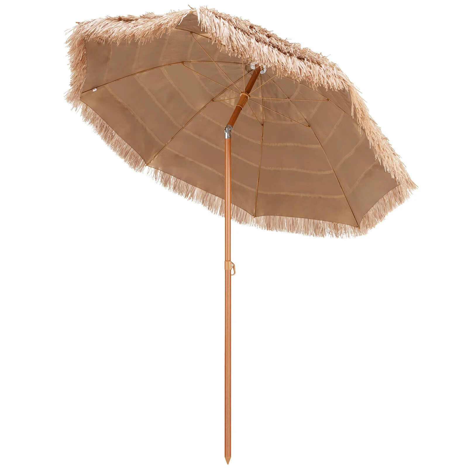 7.2 Feet Thatched Tiki Umbrella, Hawaiian Hula Beach Umbrella