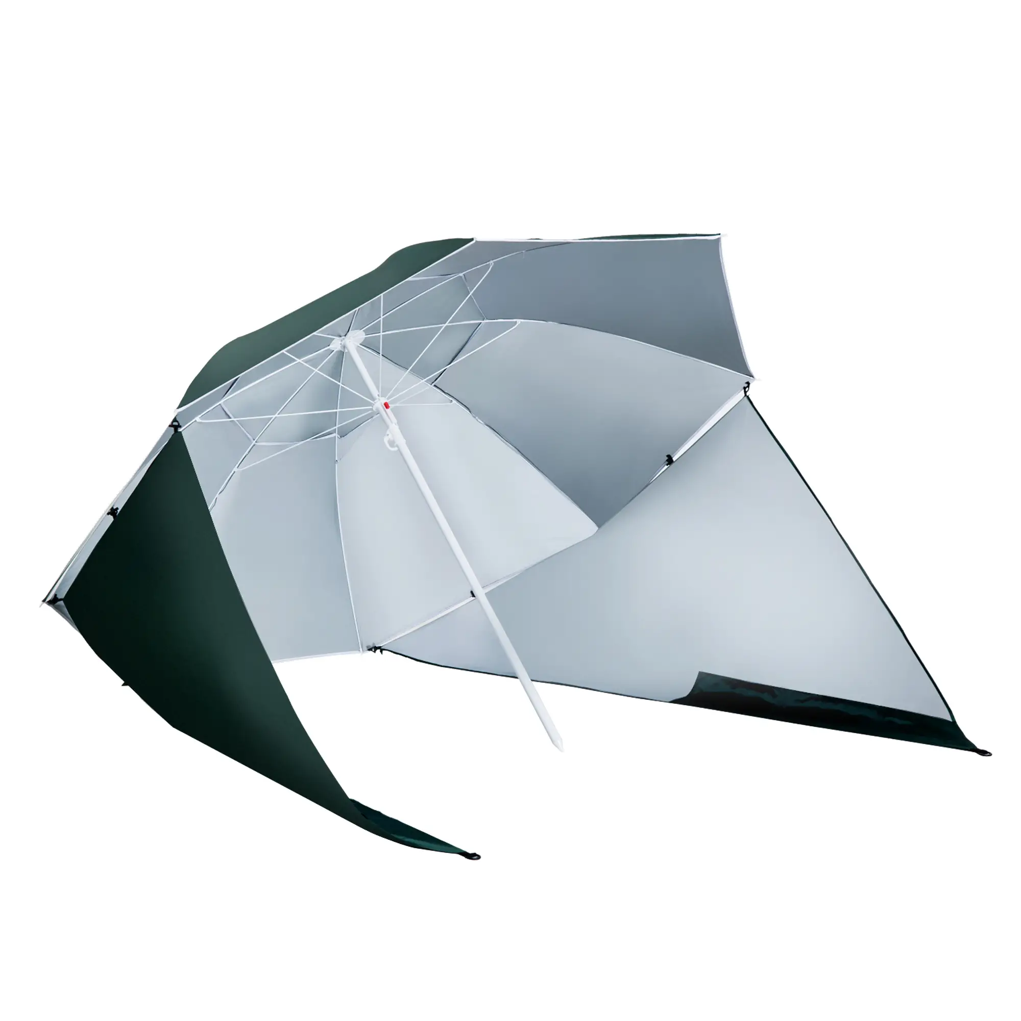 7.5FT 2-in-1 Umbrella Shelter, UPF50+ UV Protection, Dark Green - Image 11