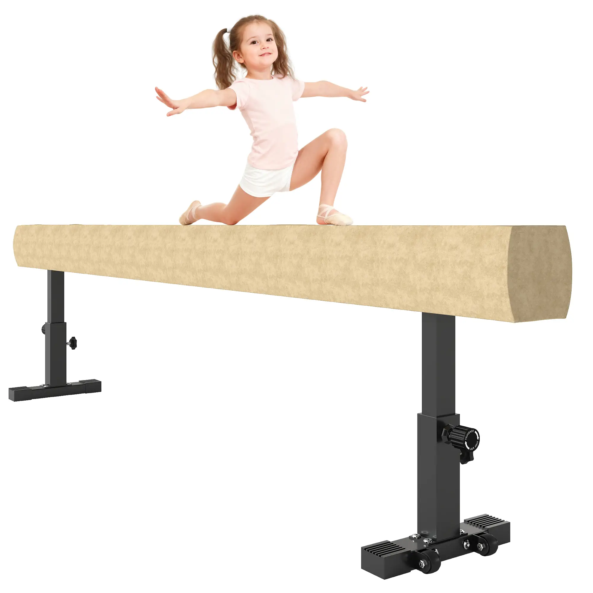 7.5ft Adjustable Balance Beam, Gymnastics Equipment with Wheels, for Training - Image 11