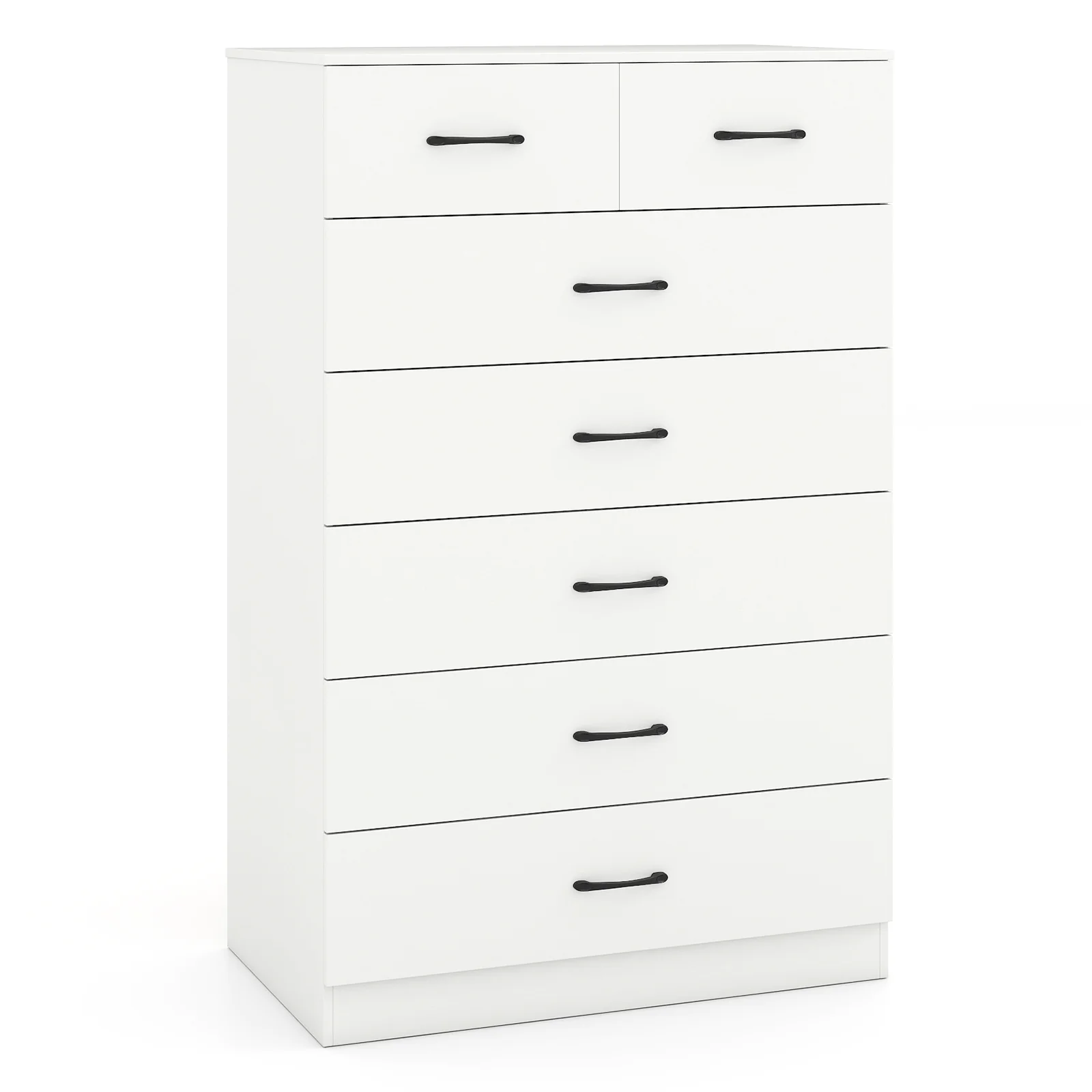 7-Drawer Tall Dresser, Metal Handles, Anti-Tipping Kits, White - Image 5