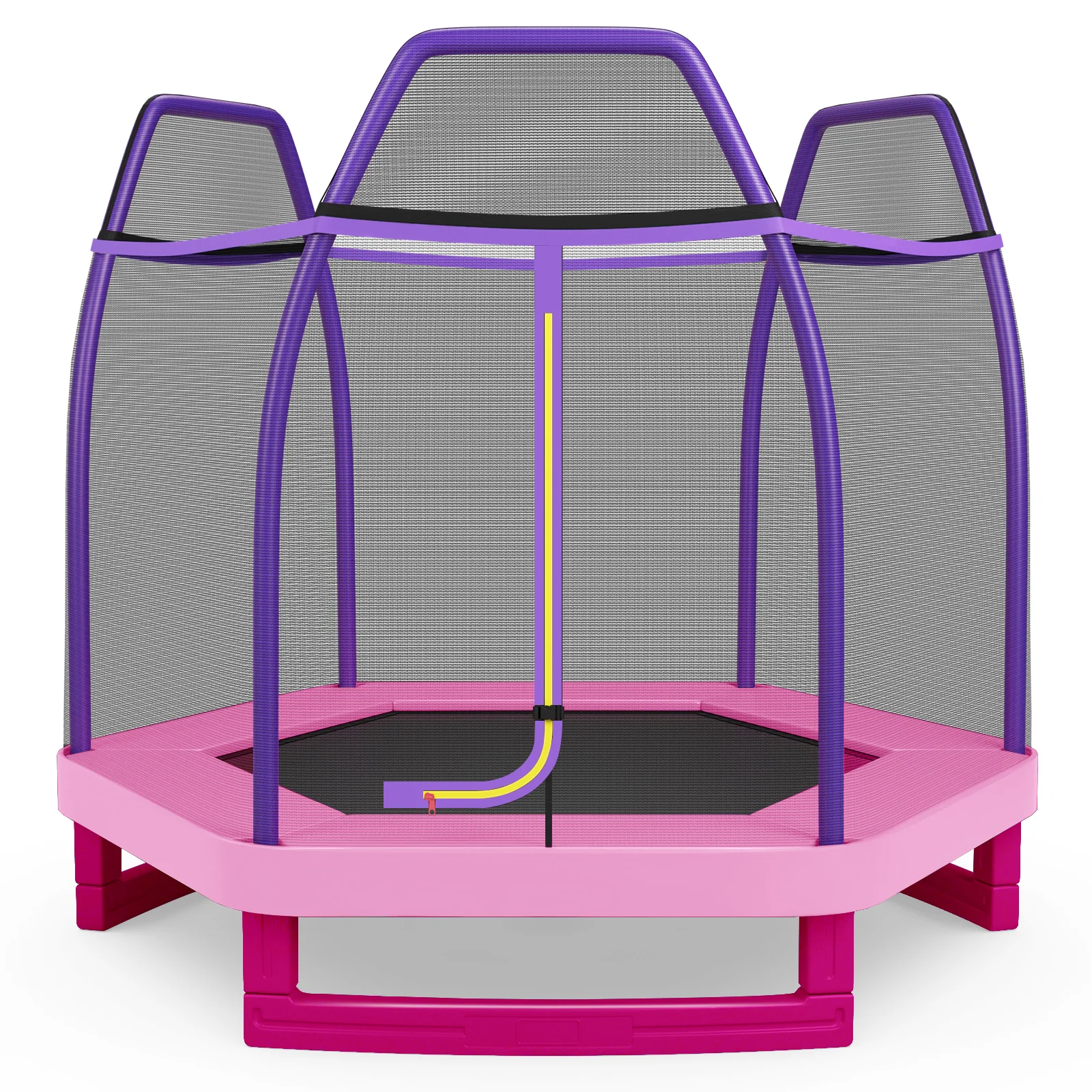 7 Feet Kids Trampoline, Pink - Image 3