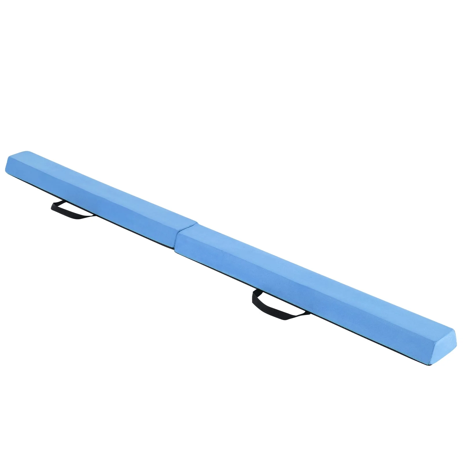 7 FT Folding Balance Beam, Removable Suede Cover, Non-Slip Bottom, Navy