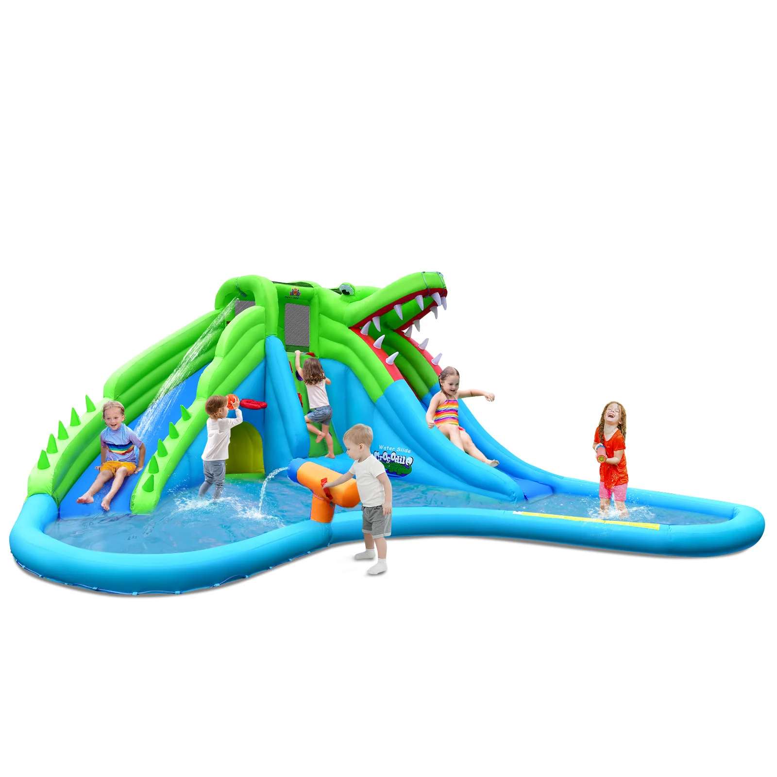 7-In-1 Inflatable Bounce House With Splashing Pool, No Blower - Image 6
