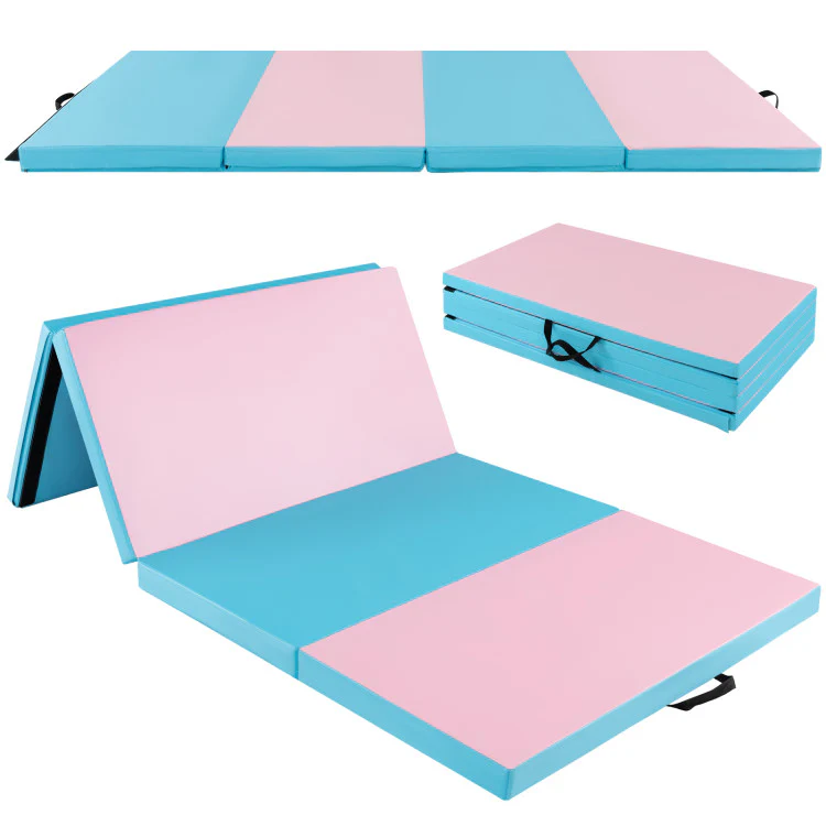 7-In-1 Swedish Ladder With Folding Gymnastics Mat, Blue - Image 9