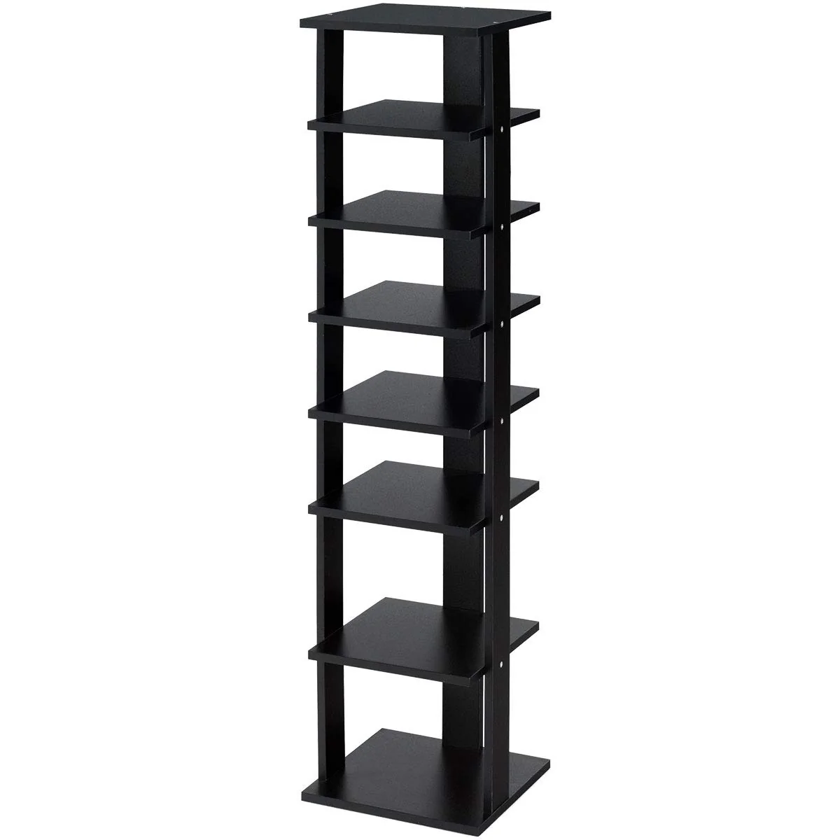 7-Tier Shoe Rack, Free Standing Storage Shelves, Black - Image 4
