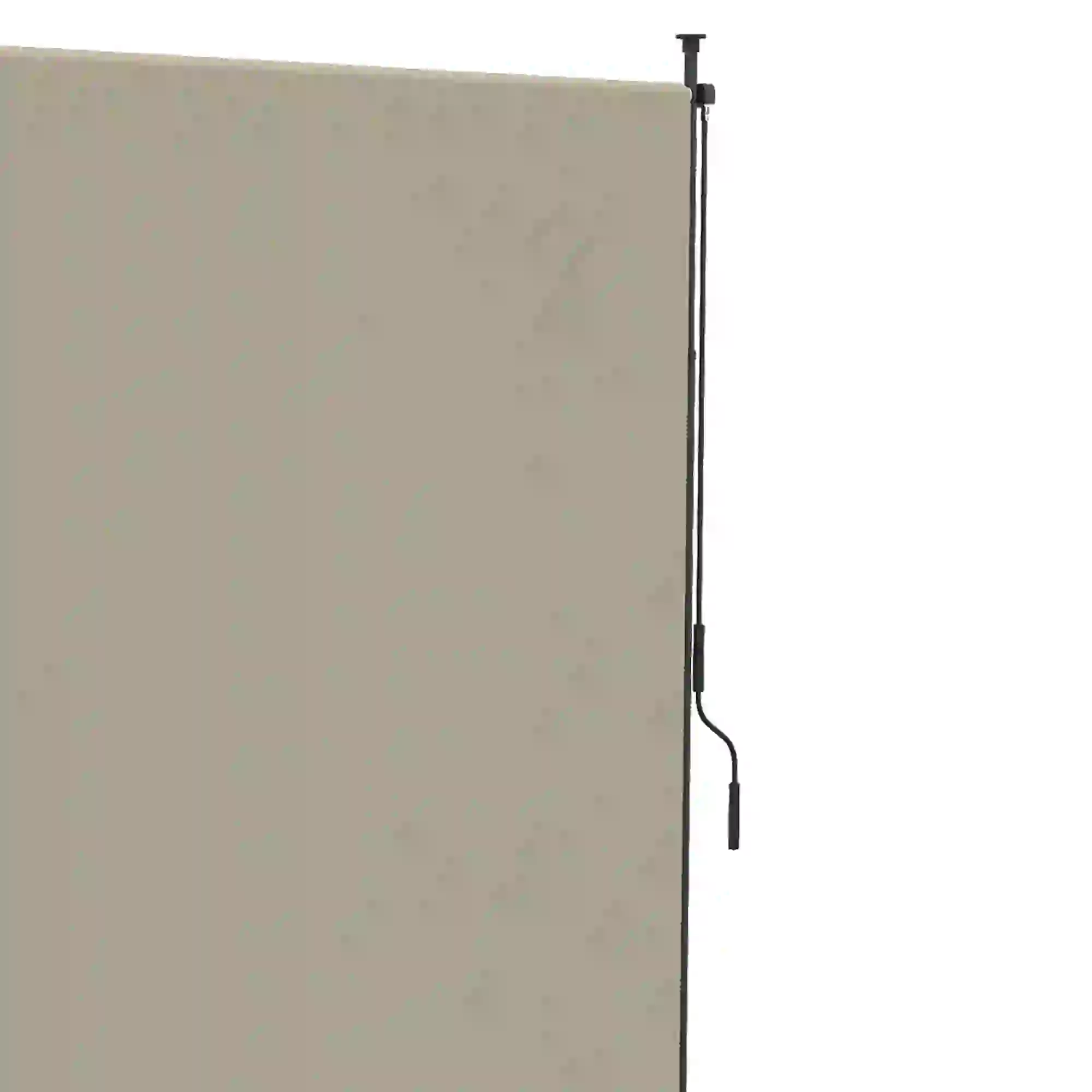 7' x 10' Retractable Patio Awning, Manual Outdoor Privacy Screen, Beige - Image 10