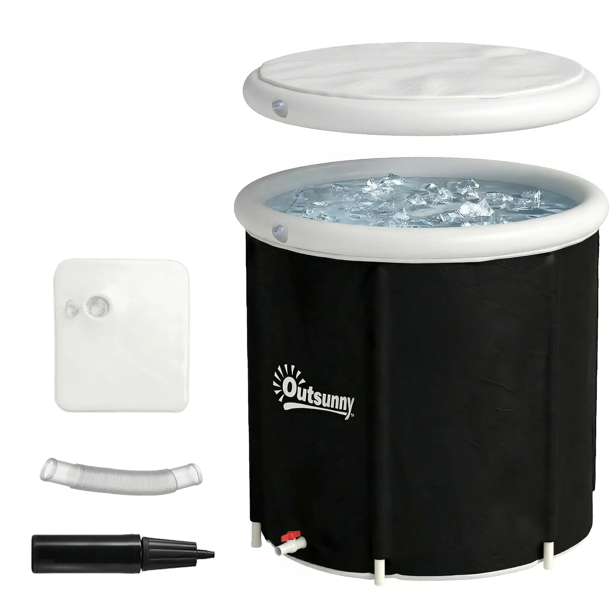71 Gal Ice Bath Tub With Cover, Pump, Portable Inflatable Cold Plunge