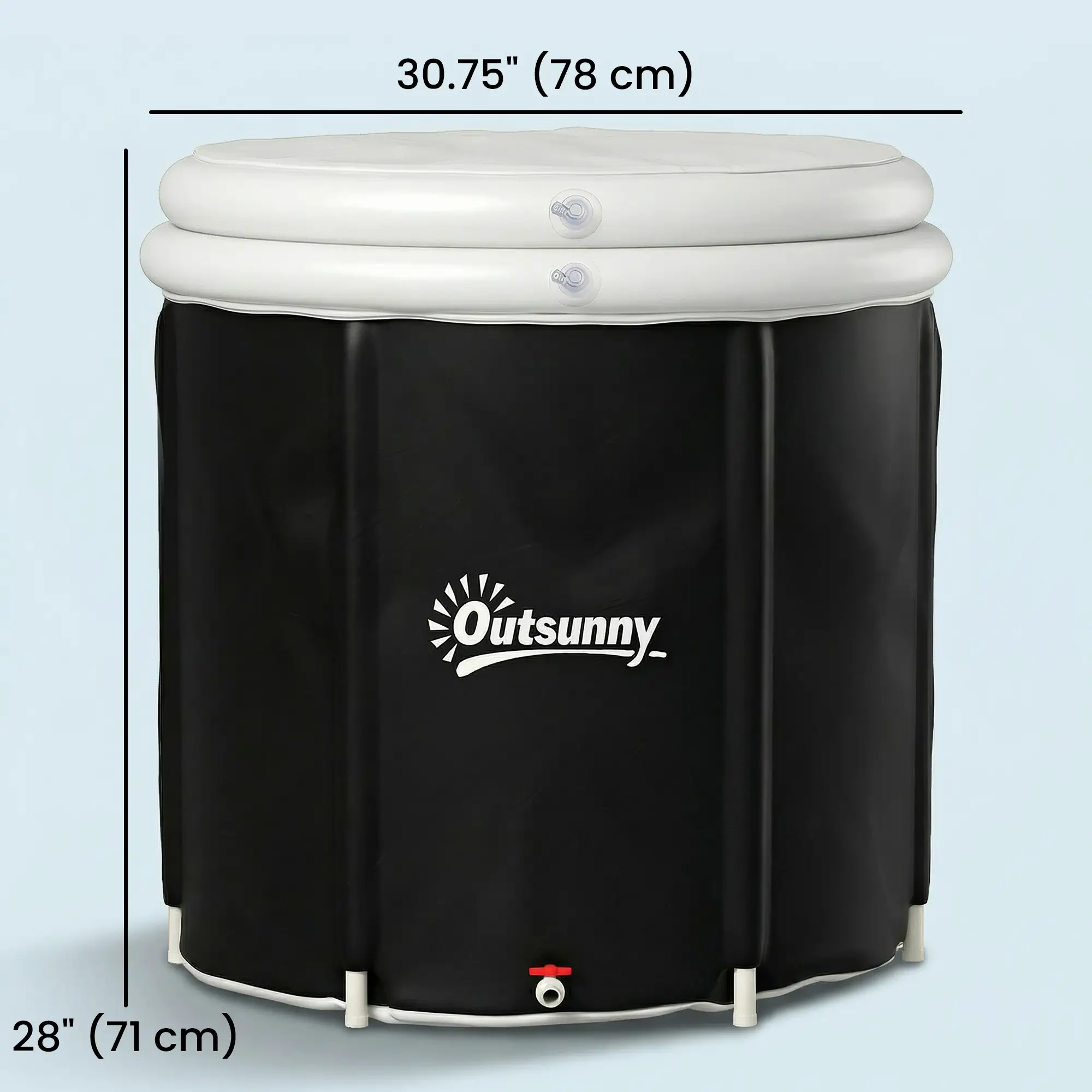 71 Gal Ice Bath Tub With Cover, Pump, Portable Inflatable Cold Plunge - Image 3