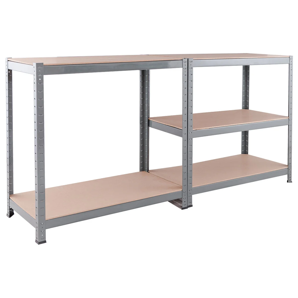 71 Inch Heavy Duty Steel Adjustable 5 Level Storage Shelves, Gray - Image 10